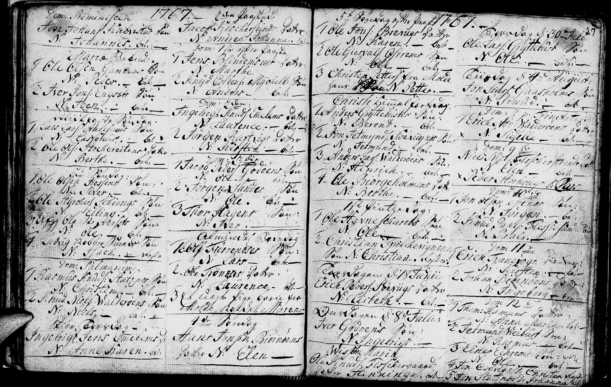 Ministerialprotokoller, klokkerbøker og fødselsregistre - Møre og Romsdal, AV/SAT-A-1454/528/L0420: Parish register (copy) no. 528C01, 1764-1784, p. 27