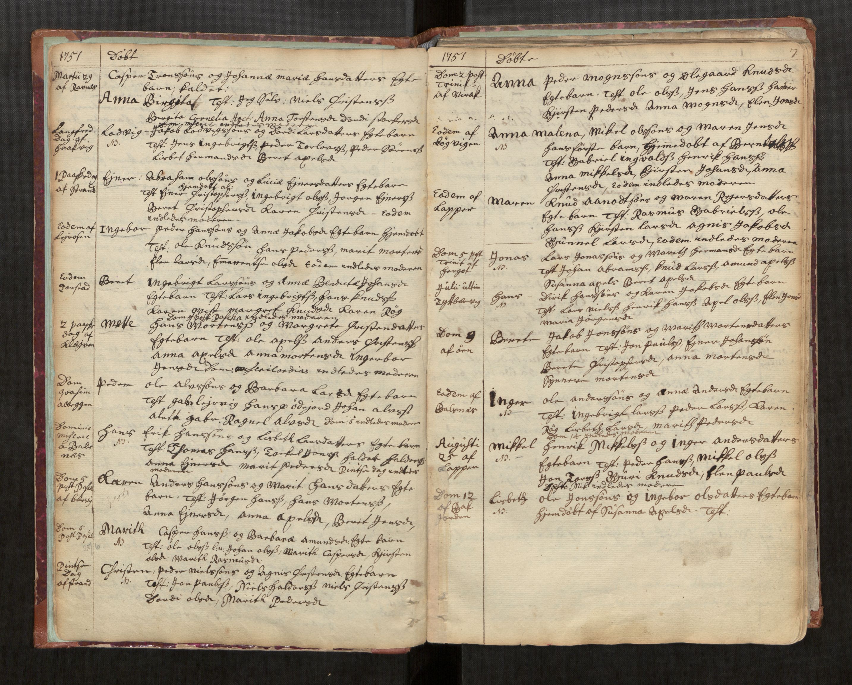 Ministerialprotokoller, klokkerbøker og fødselsregistre - Nordland, SAT/A-1459/863/L0891: Parish register (official) no. 863A03, 1748-1764, p. 7