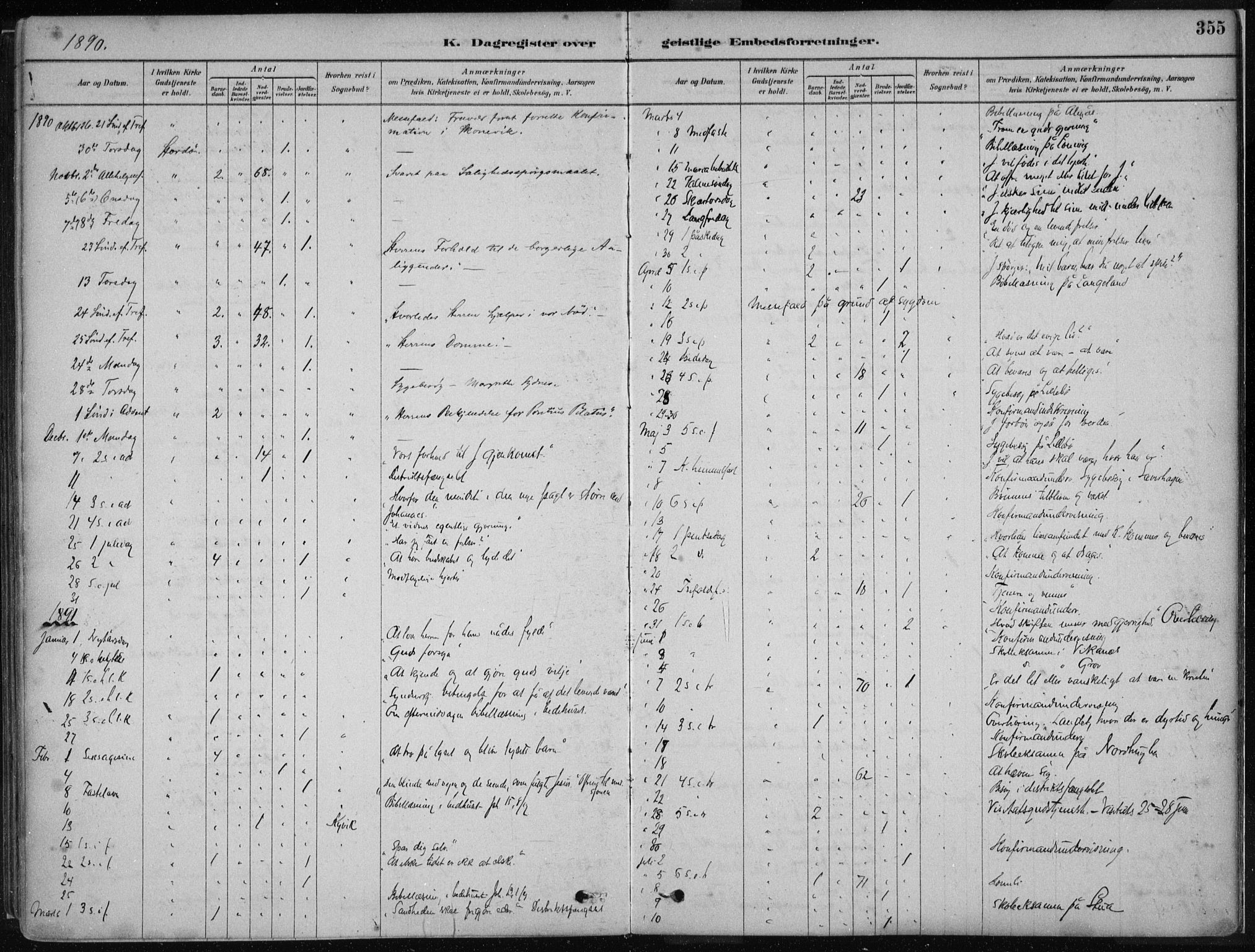 Stord sokneprestembete, SAB/A-78201/H/Haa: Parish register (official) no. B 2, 1878-1913, p. 355