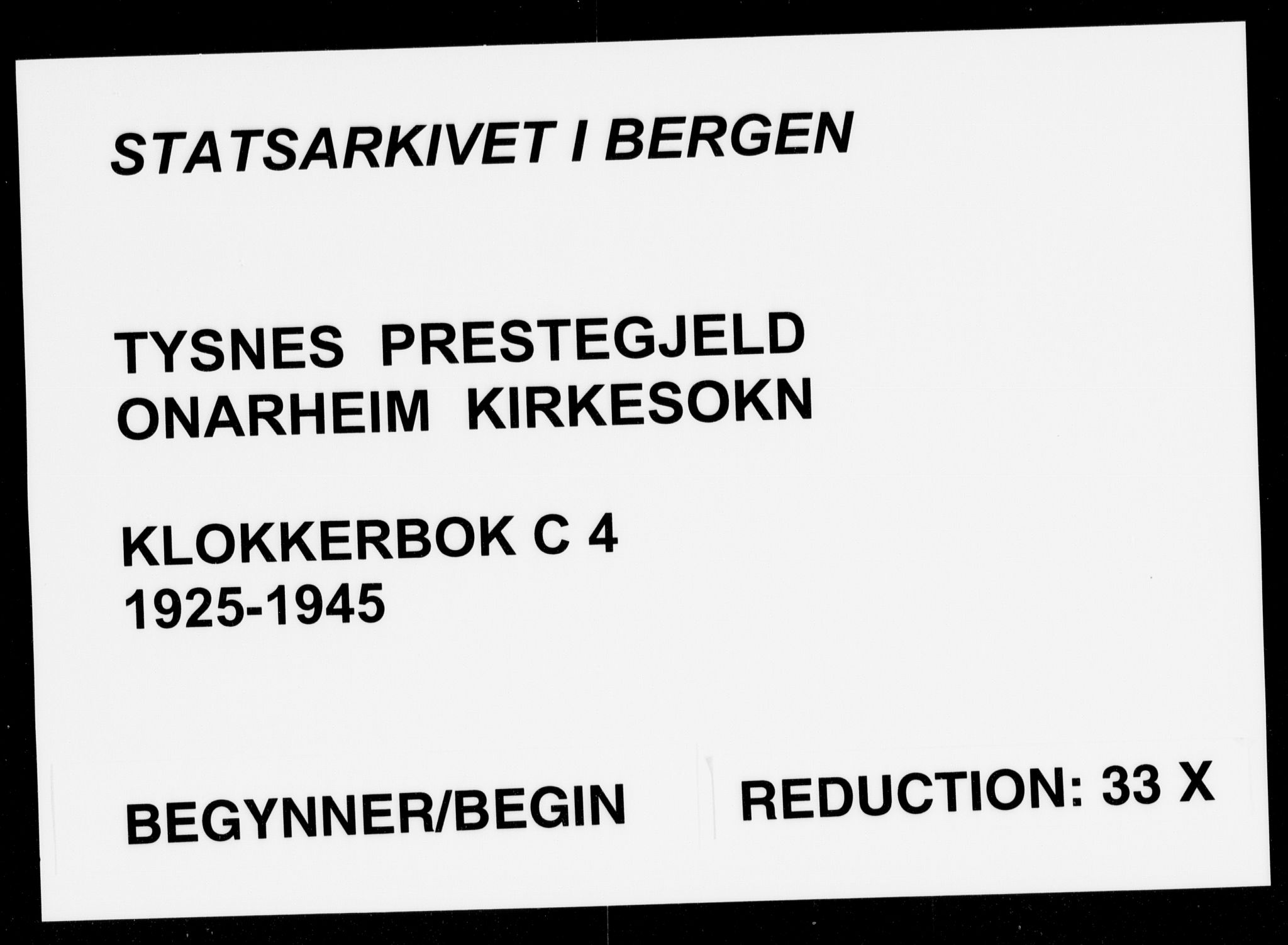 Tysnes sokneprestembete, SAB/A-78601/H/Hab: Parish register (copy) no. C 4, 1925-1945
