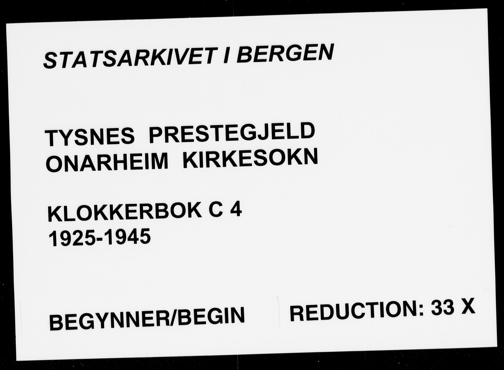 Tysnes sokneprestembete, AV/SAB-A-78601/H/Hab: Parish register (copy) no. C 4, 1925-1945