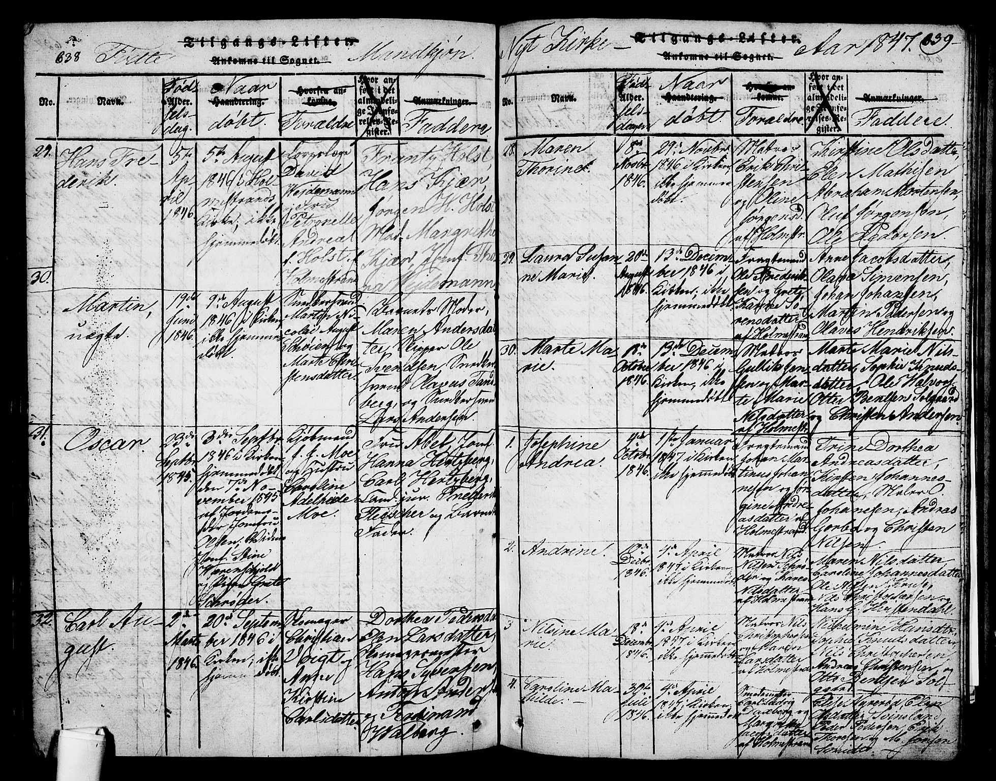 Holmestrand kirkebøker, SAKO/A-346/G/Ga/L0001: Parish register (copy) no. 1, 1814-1848, p. 638-639