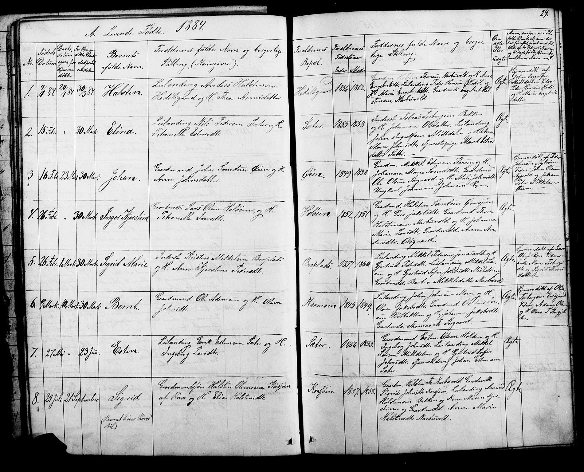 Tolga prestekontor, AV/SAH-PREST-062/L/L0006: Parish register (copy) no. 6, 1864-1894, p. 29