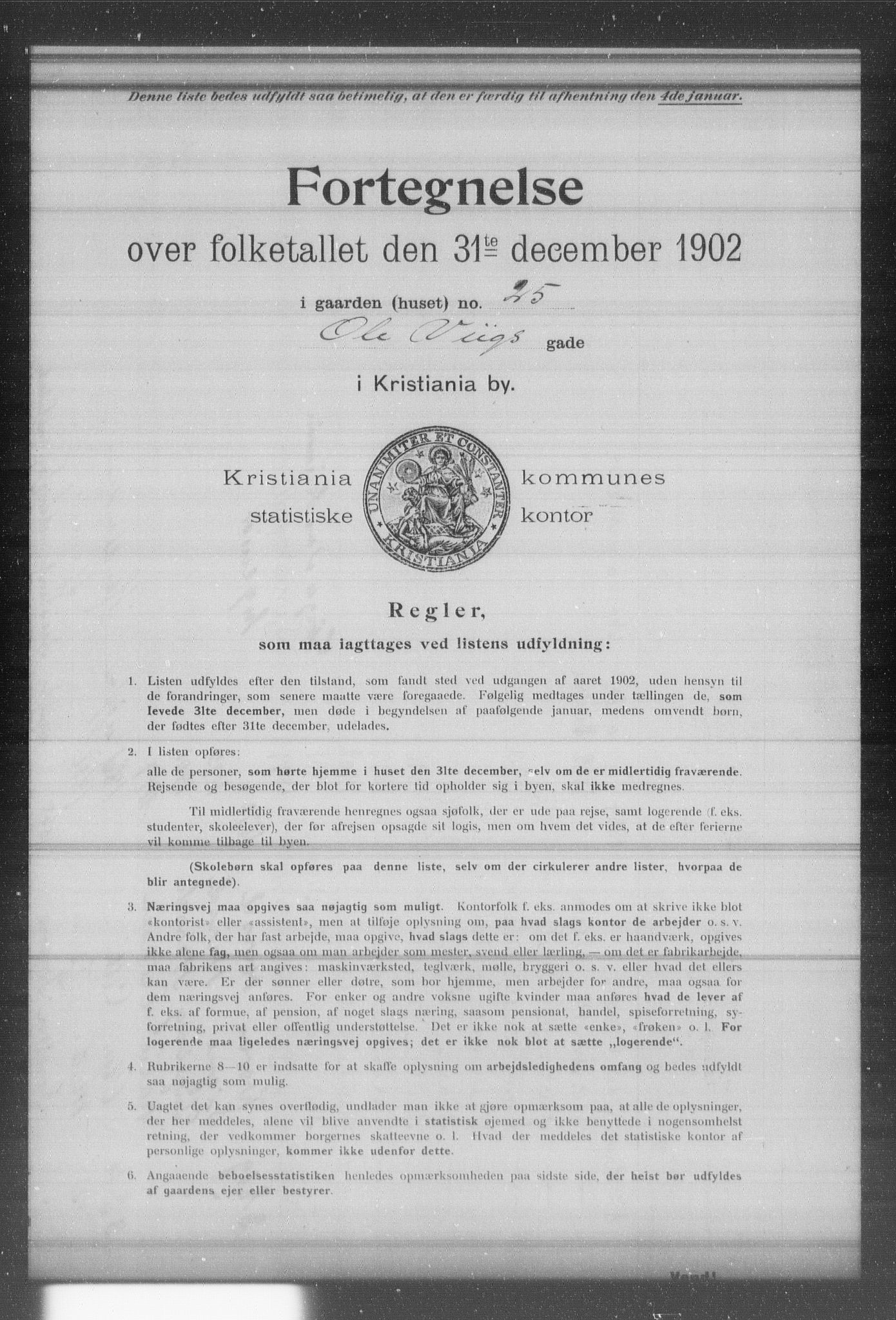 OBA, Municipal Census 1902 for Kristiania, 1902, p. 14365