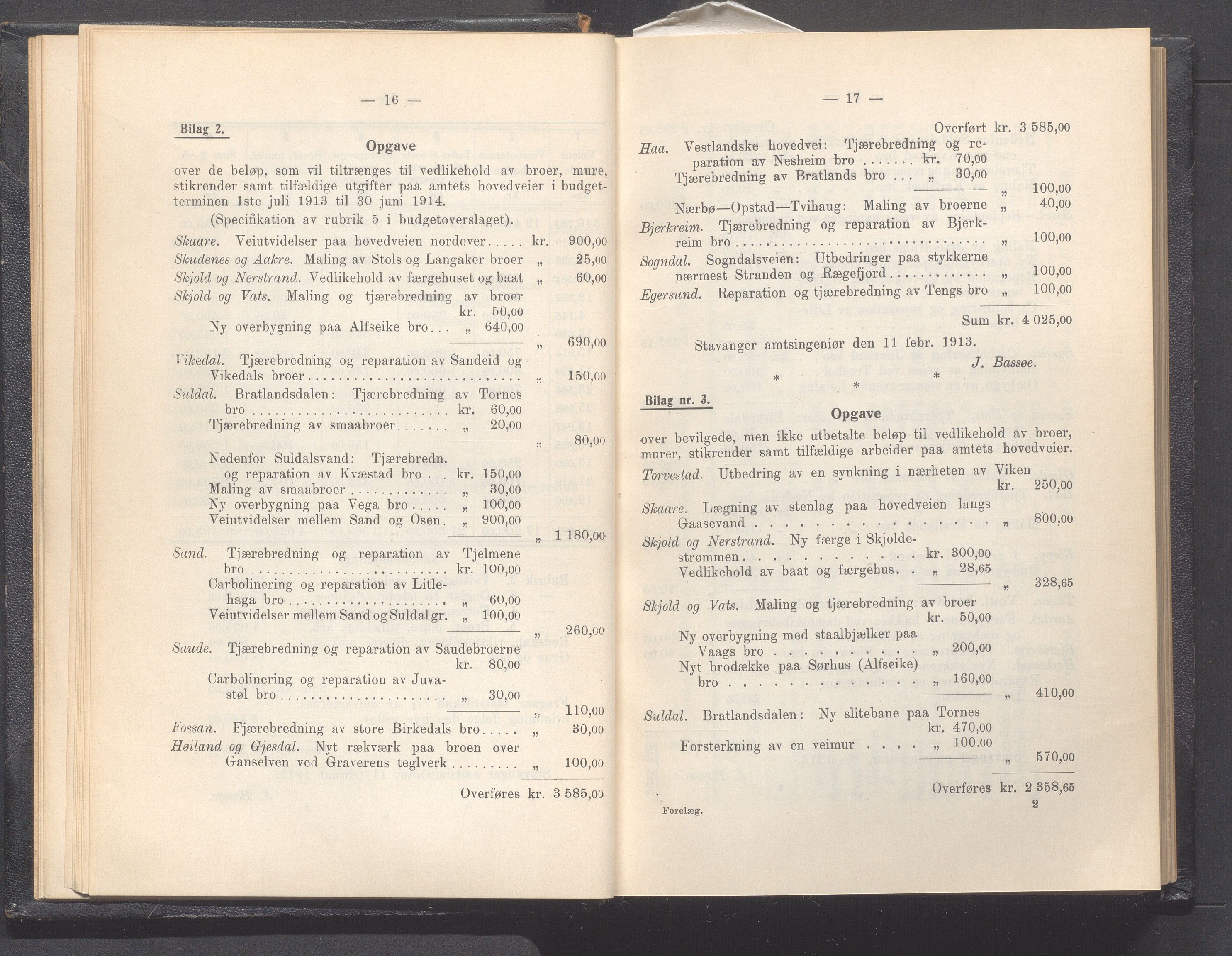 Rogaland fylkeskommune - Fylkesrådmannen , IKAR/A-900/A, 1913, p. 18