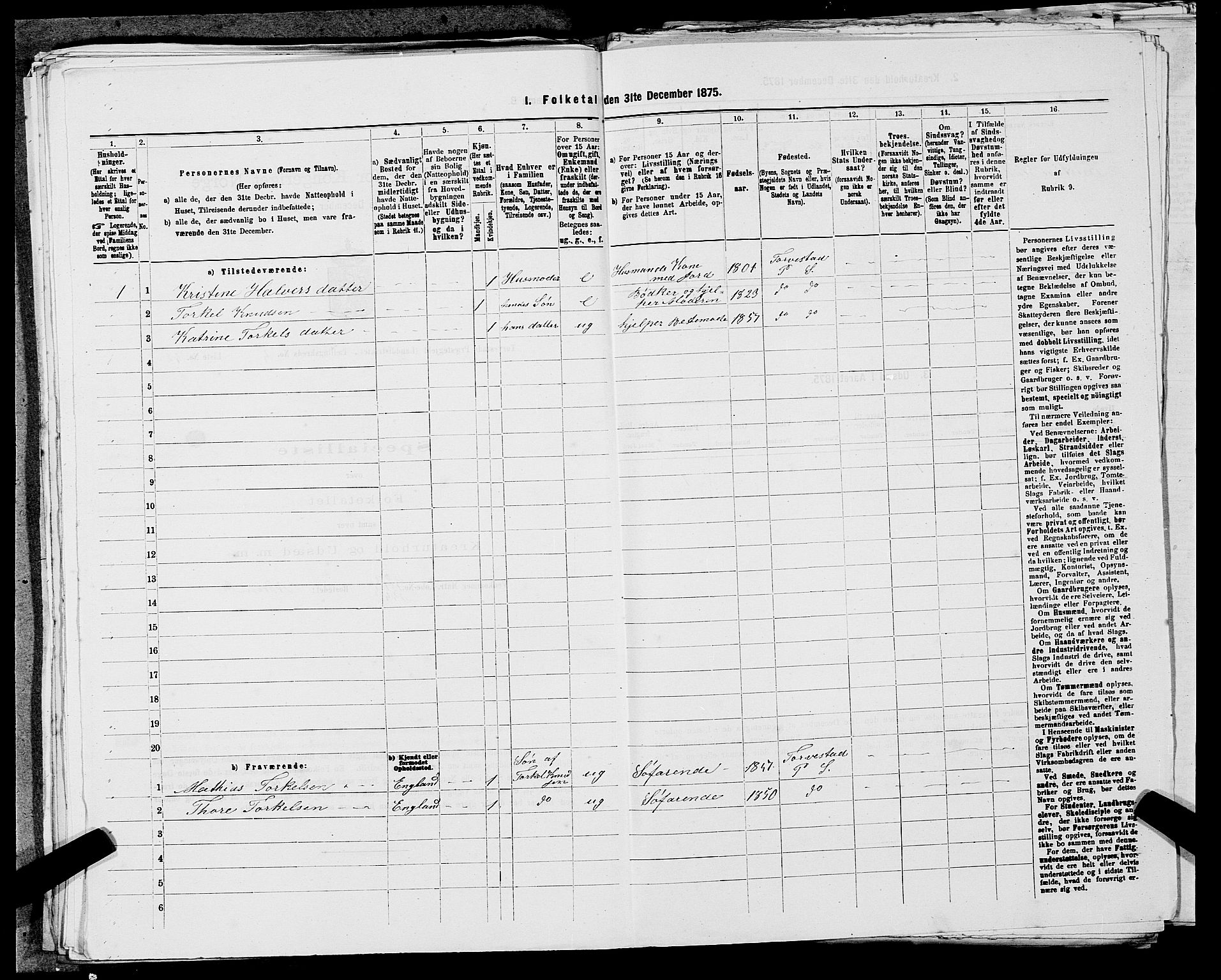 SAST, 1875 census for 1152L Torvastad/Torvastad, Skåre og Utsira, 1875, p. 622