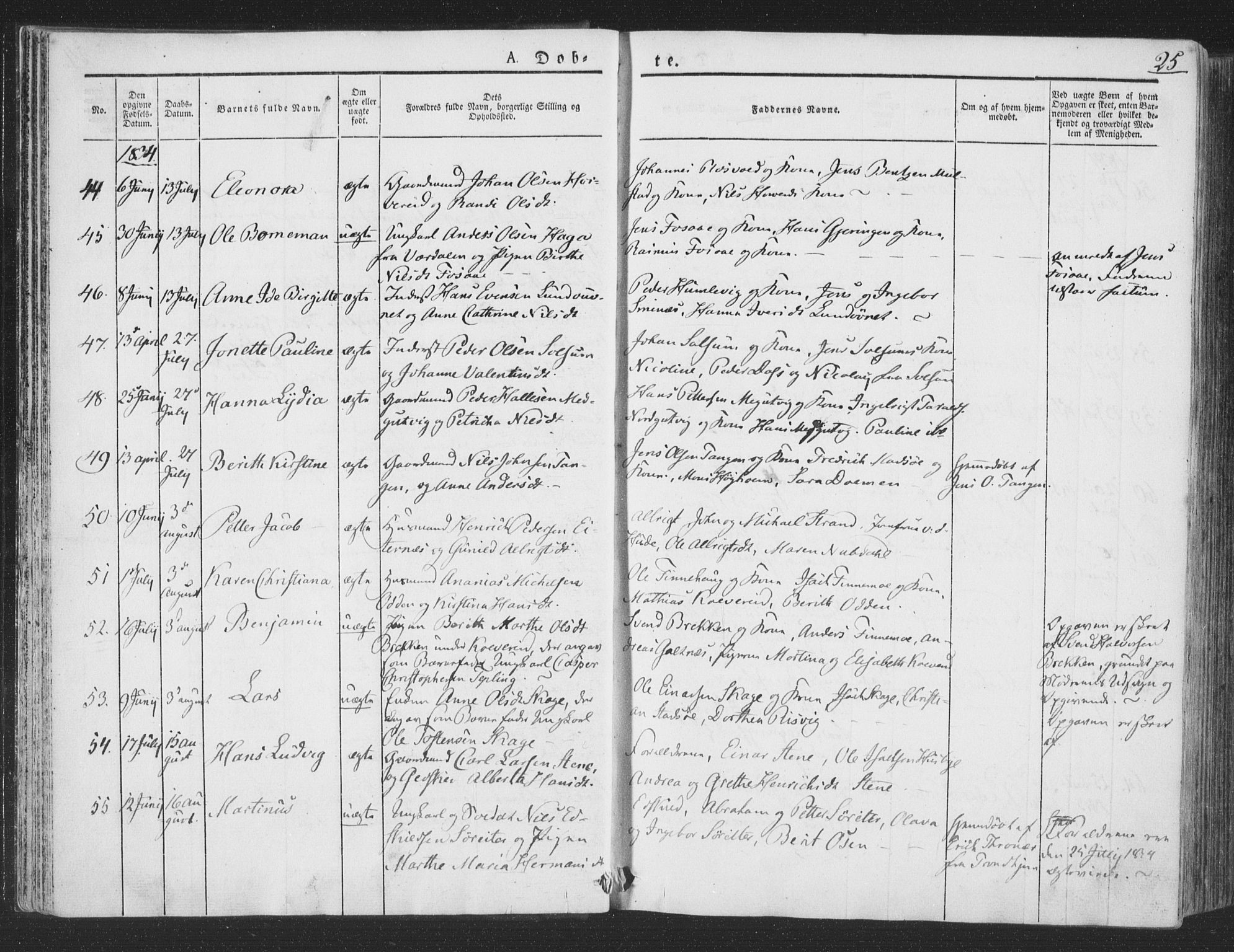 Ministerialprotokoller, klokkerbøker og fødselsregistre - Nord-Trøndelag, SAT/A-1458/780/L0639: Parish register (official) no. 780A04, 1830-1844, p. 25