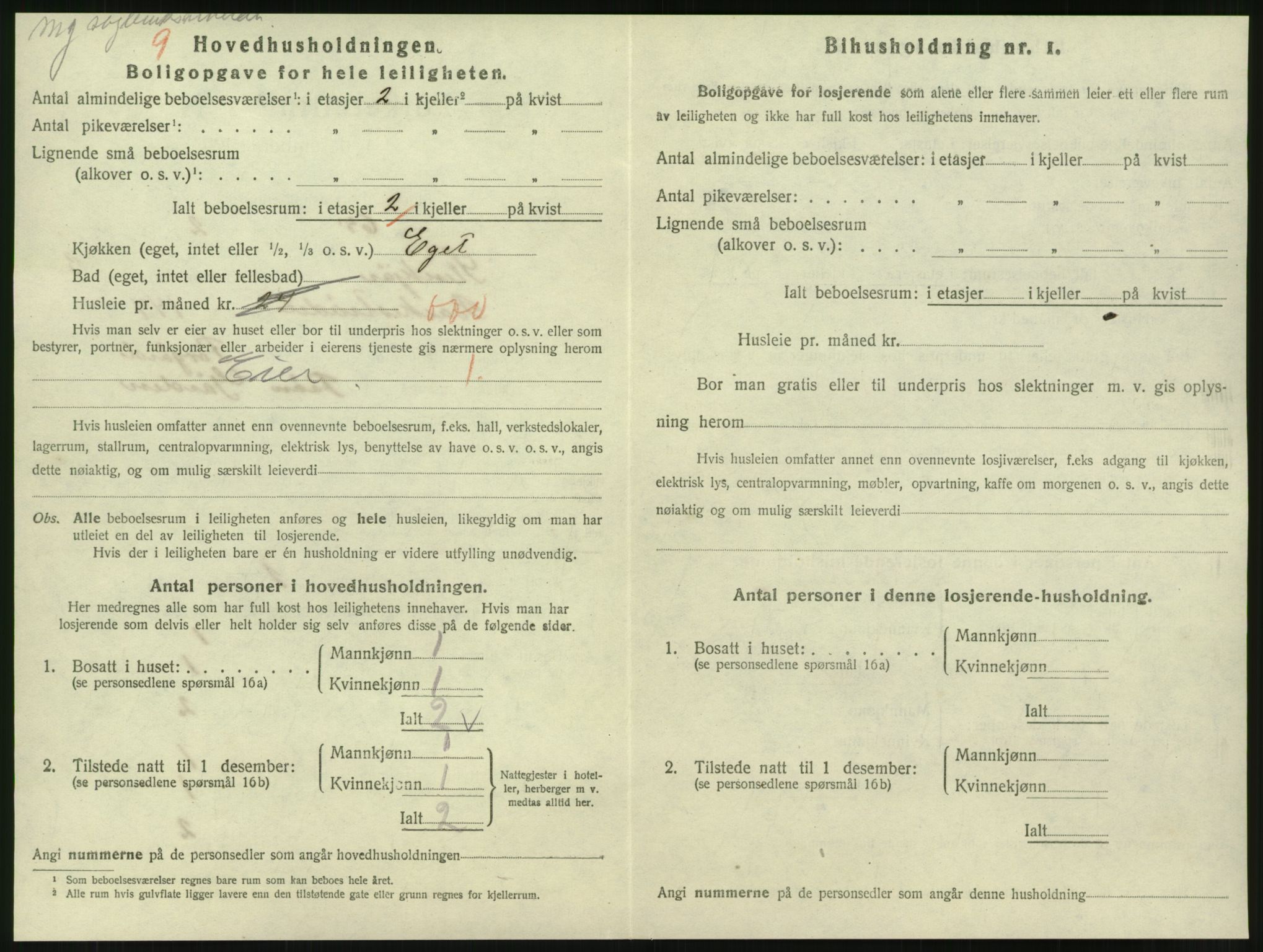 SAT, 1920 census for Steinkjer, 1920, p. 2111