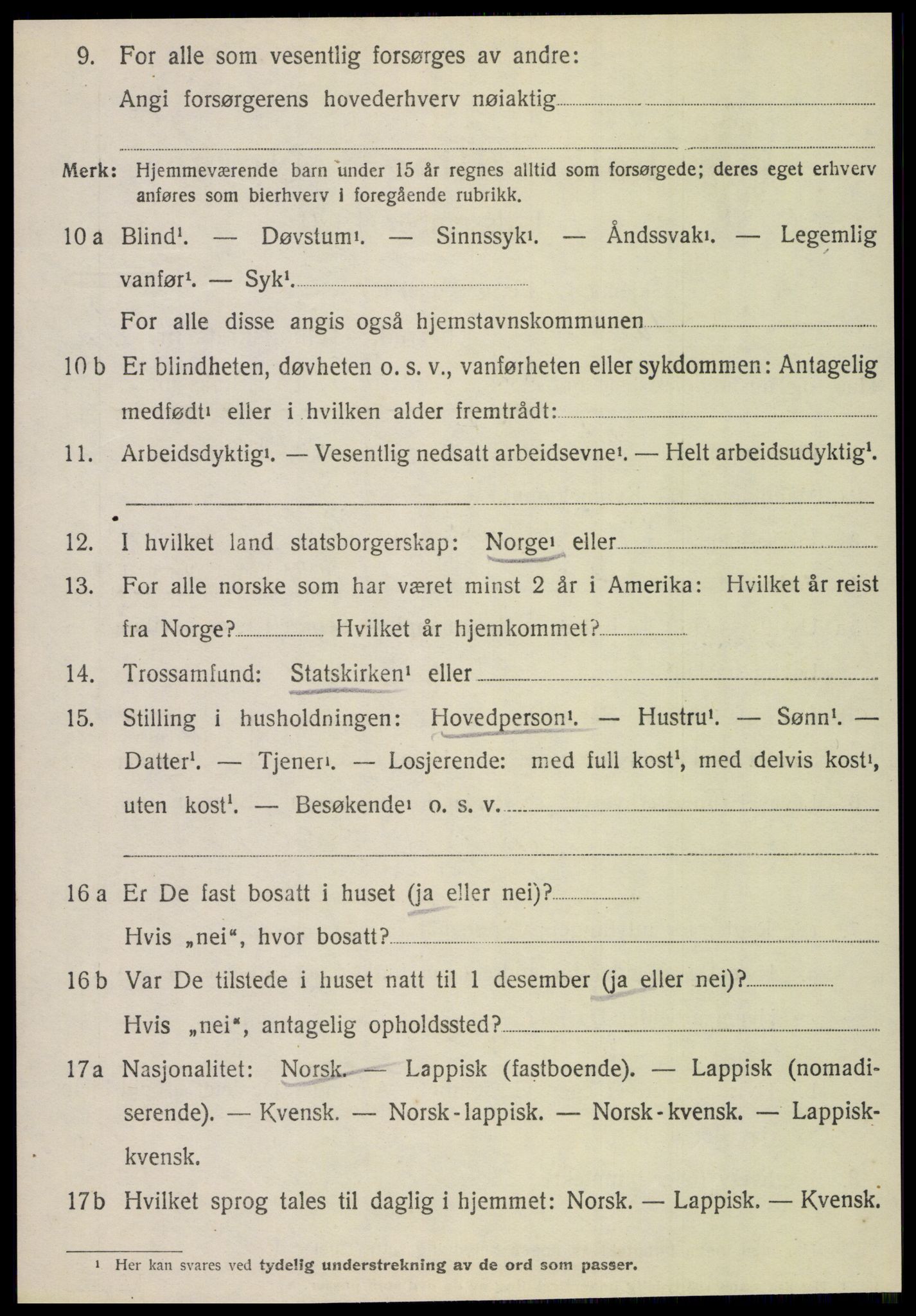 SAT, 1920 census for Fauske, 1920, p. 8353