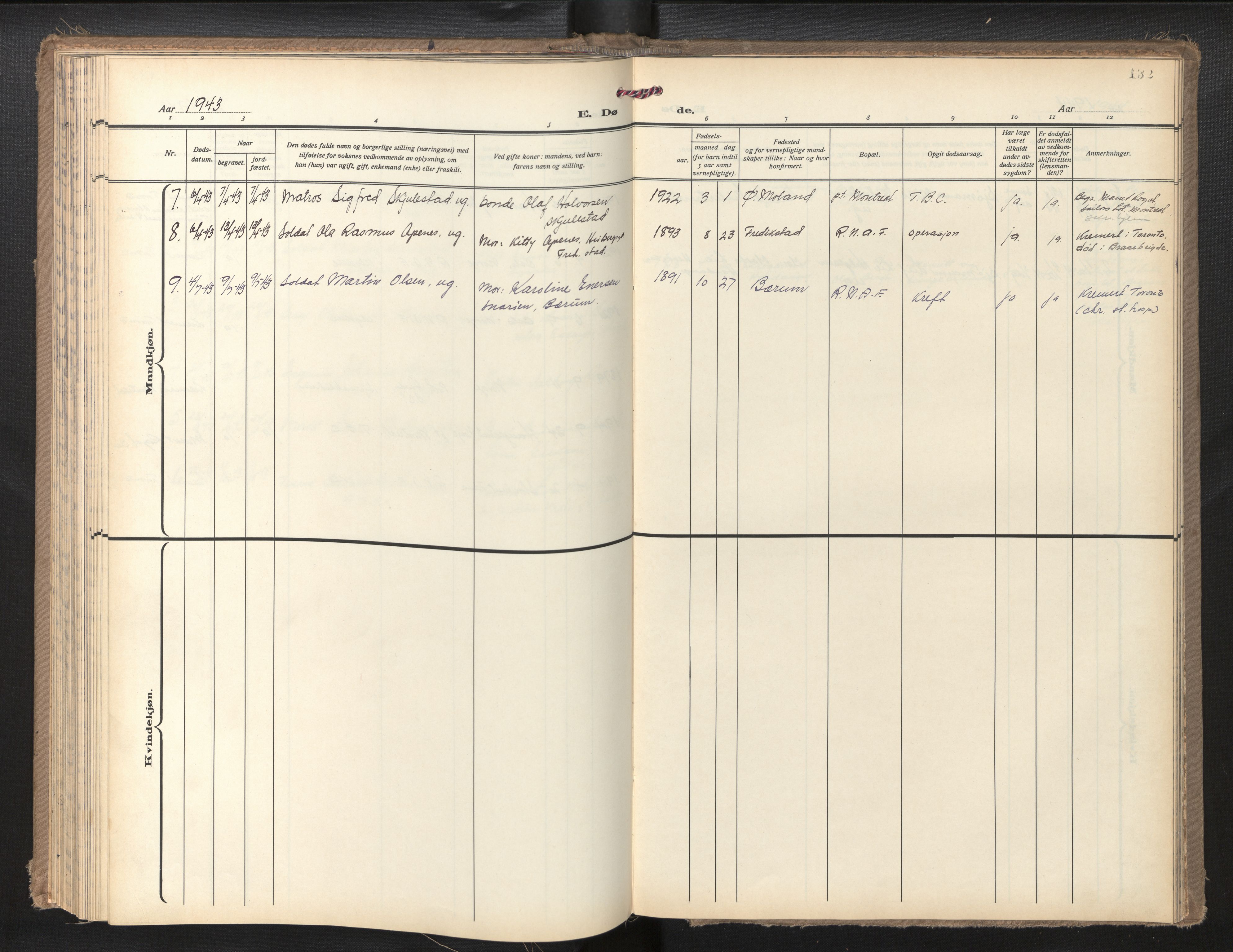 Den norske sjømannsmisjon i utlandet/Montreal-Halifax, AV/SAB-SAB/PA-0116/H/Ha/L0001: Parish register (official) no. A 1, 1929-1960, p. 131b-132a