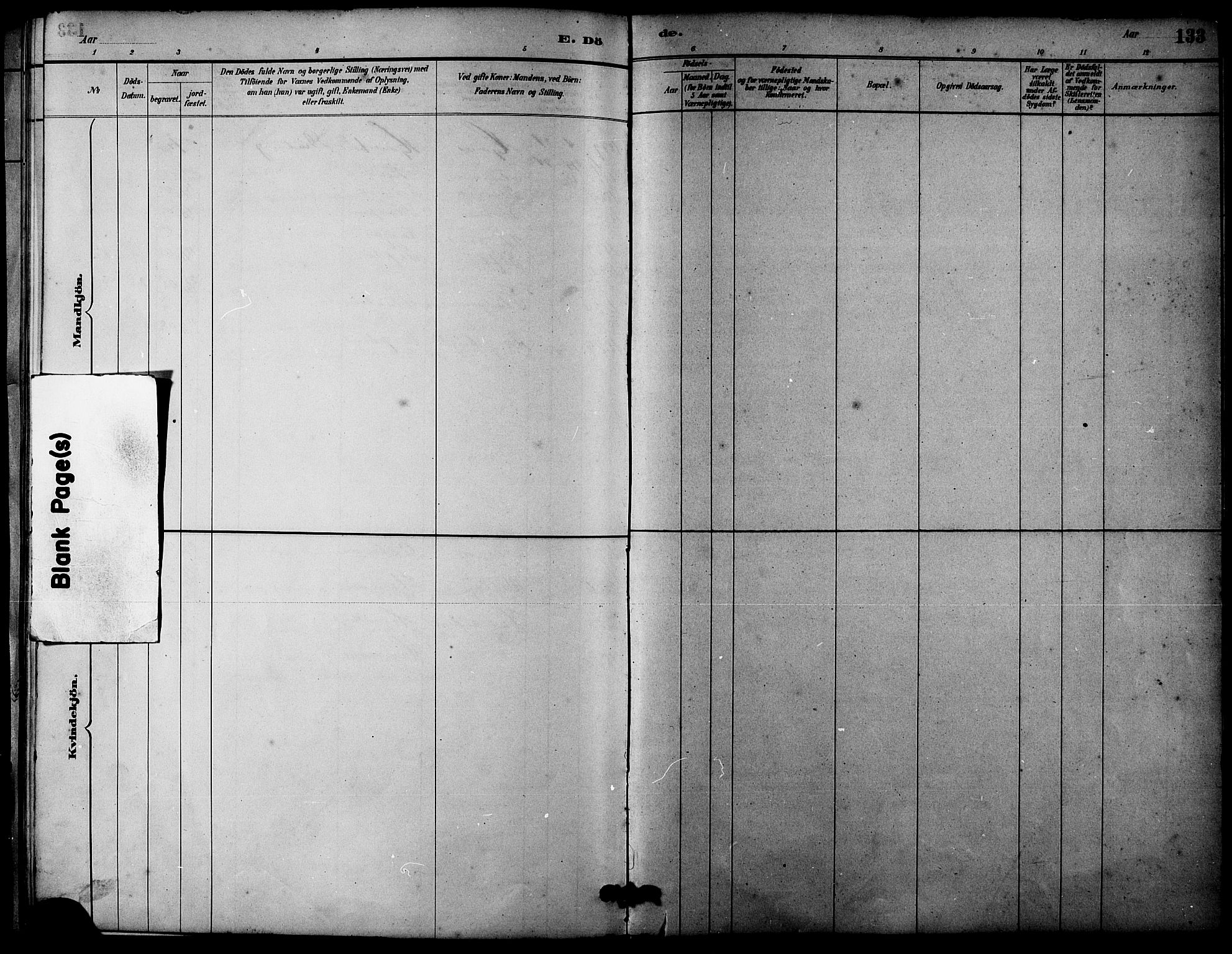 Ministerialprotokoller, klokkerbøker og fødselsregistre - Sør-Trøndelag, SAT/A-1456/633/L0519: Parish register (copy) no. 633C01, 1884-1905, p. 133