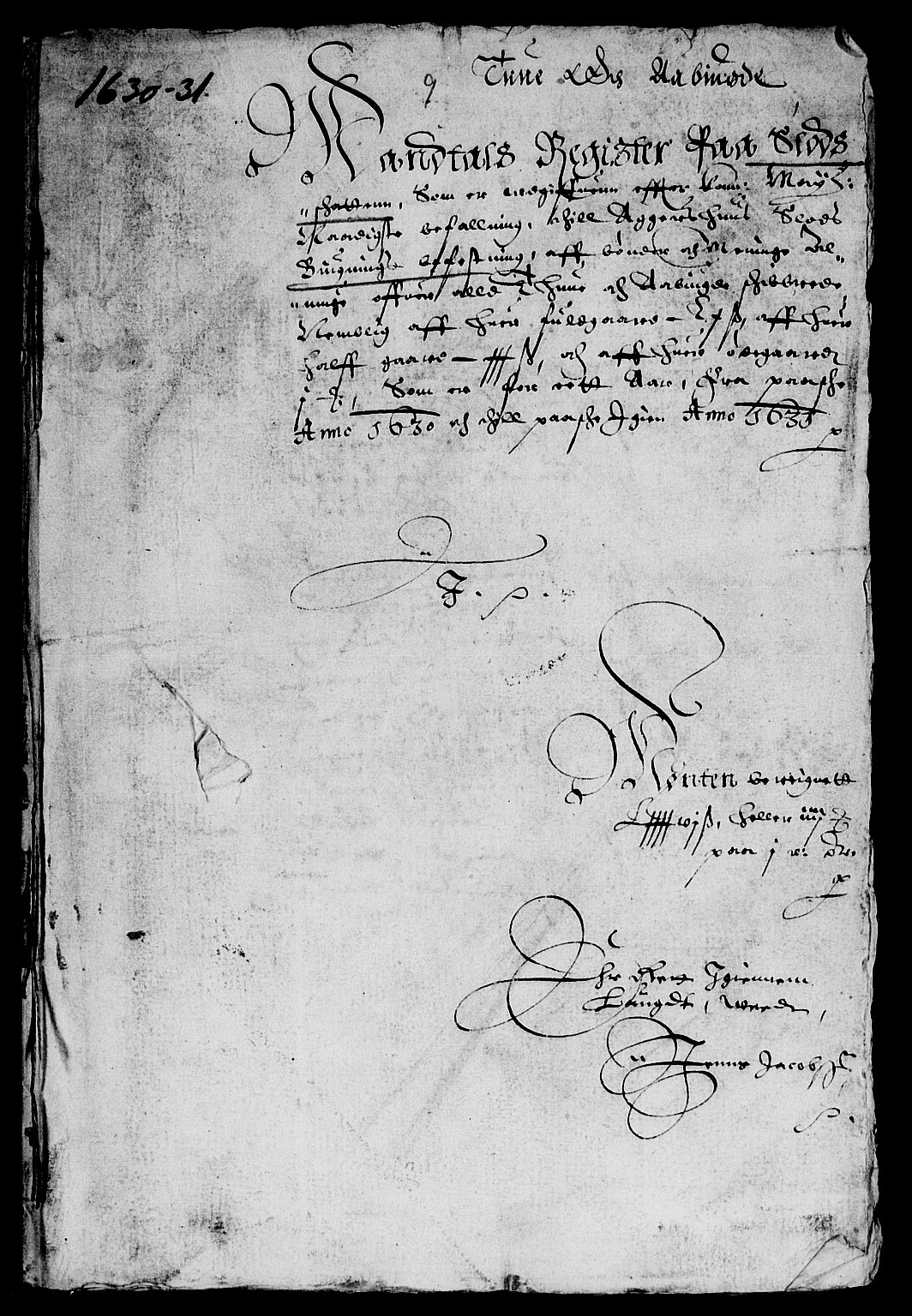 Rentekammeret inntil 1814, Reviderte regnskaper, Lensregnskaper, AV/RA-EA-5023/R/Rb/Rba/L0103: Akershus len, 1629-1631
