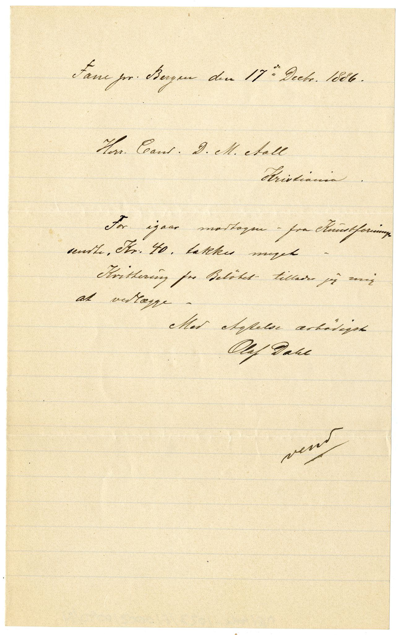 Diderik Maria Aalls brevsamling, NF/Ark-1023/F/L0002: D.M. Aalls brevsamling. B - C, 1799-1889, p. 456