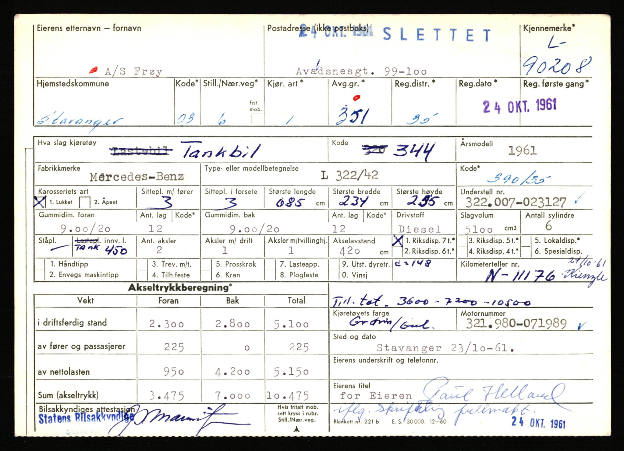 Stavanger trafikkstasjon, AV/SAST-A-101942/0/F/L0075: L-88800 - L-92499, 1930-1971, p. 1101