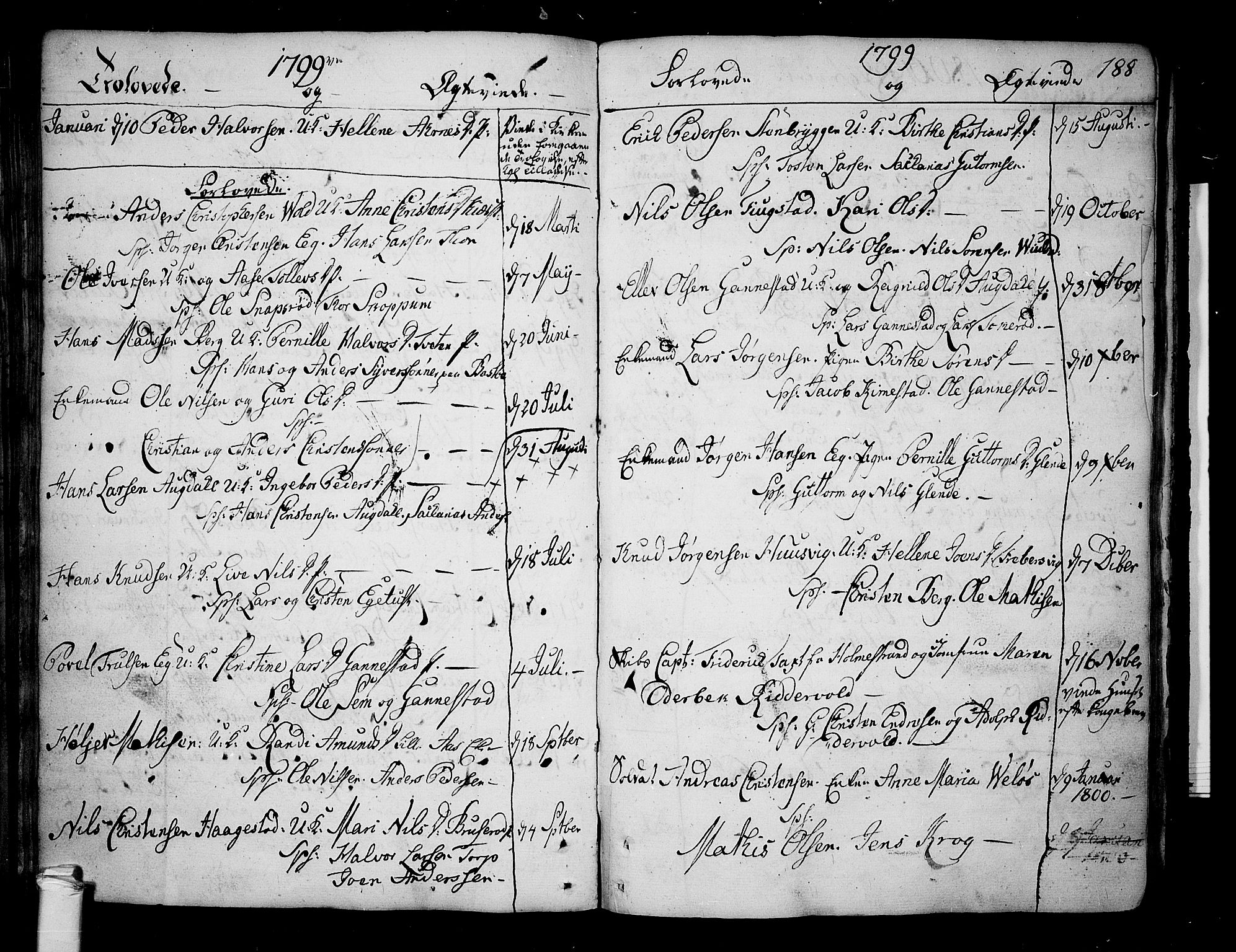 Borre kirkebøker, SAKO/A-338/F/Fa/L0002: Parish register (official) no. I 2, 1752-1806, p. 188