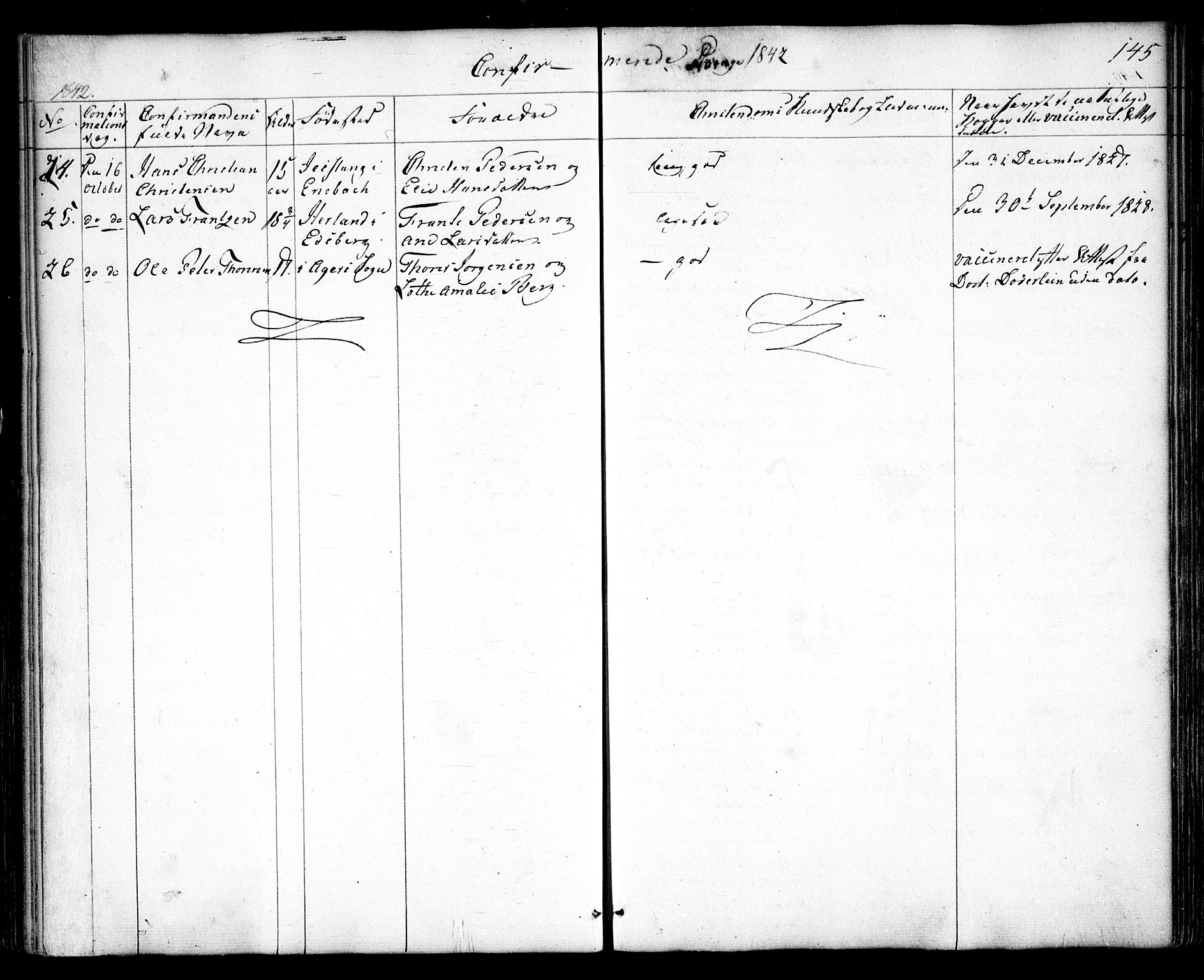 Spydeberg prestekontor Kirkebøker, SAO/A-10924/F/Fa/L0005: Parish register (official) no. I 5, 1842-1862, p. 145