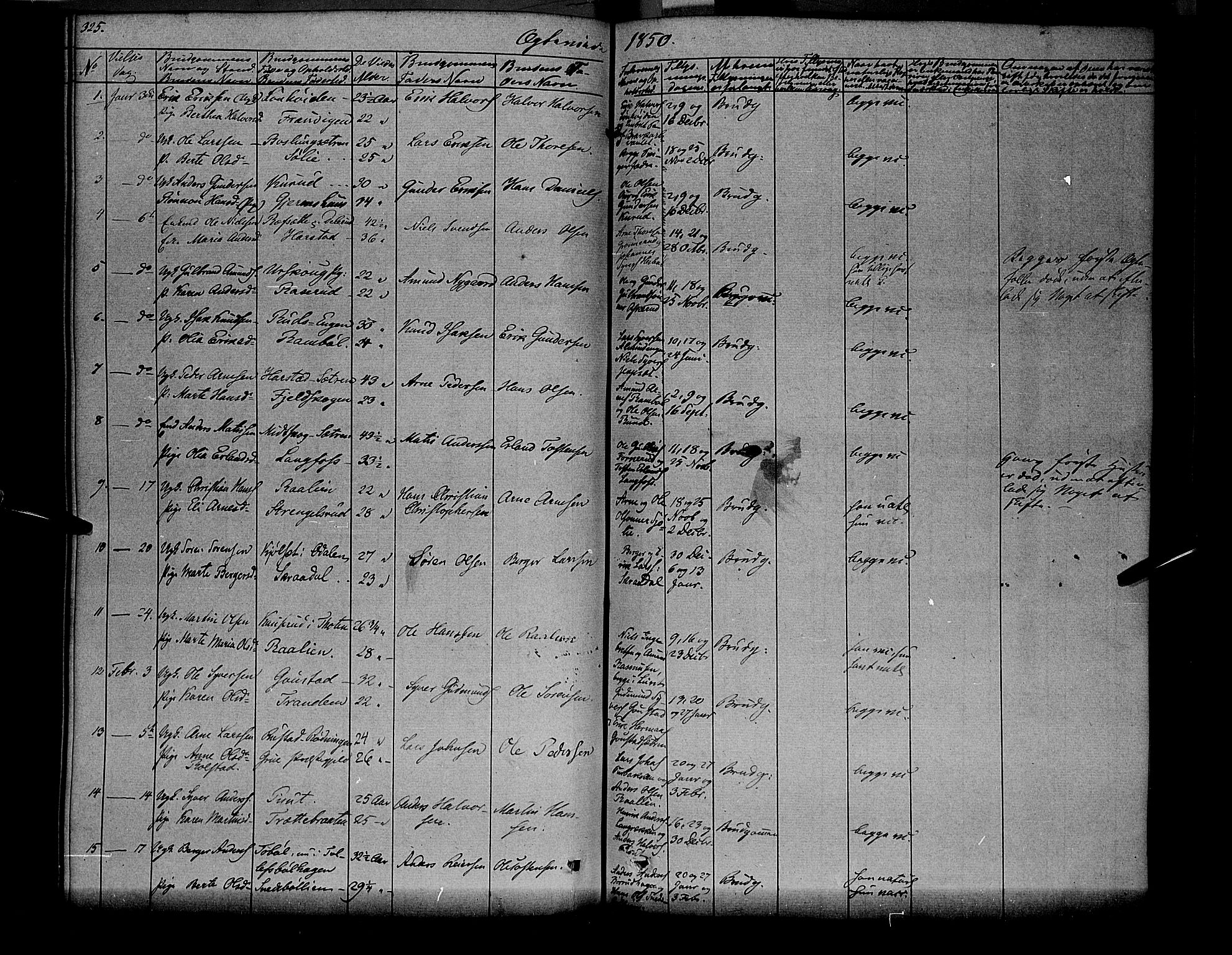 Vinger prestekontor, AV/SAH-PREST-024/H/Ha/Haa/L0009: Parish register (official) no. 9, 1847-1855, p. 325