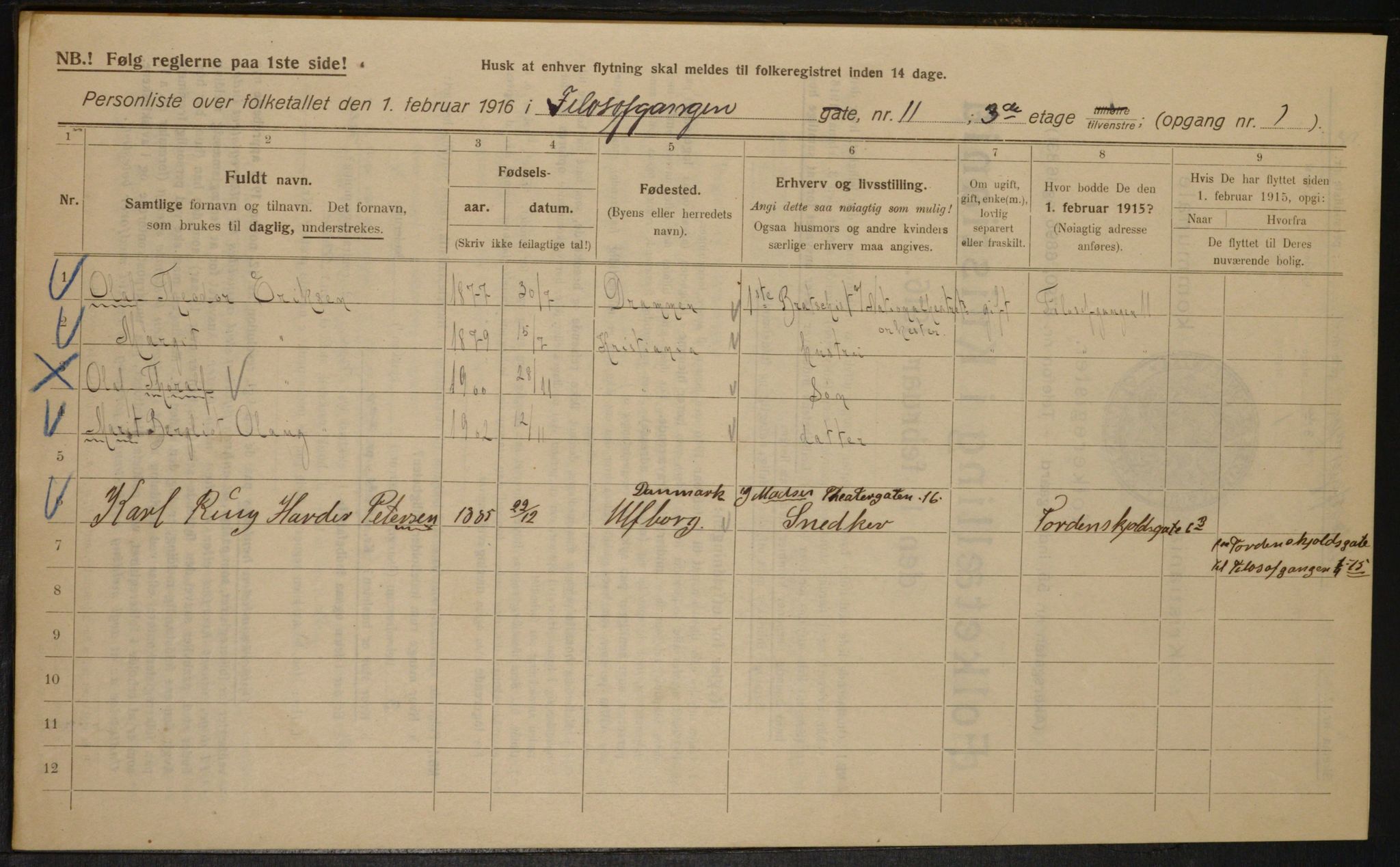 OBA, Municipal Census 1916 for Kristiania, 1916, p. 24678