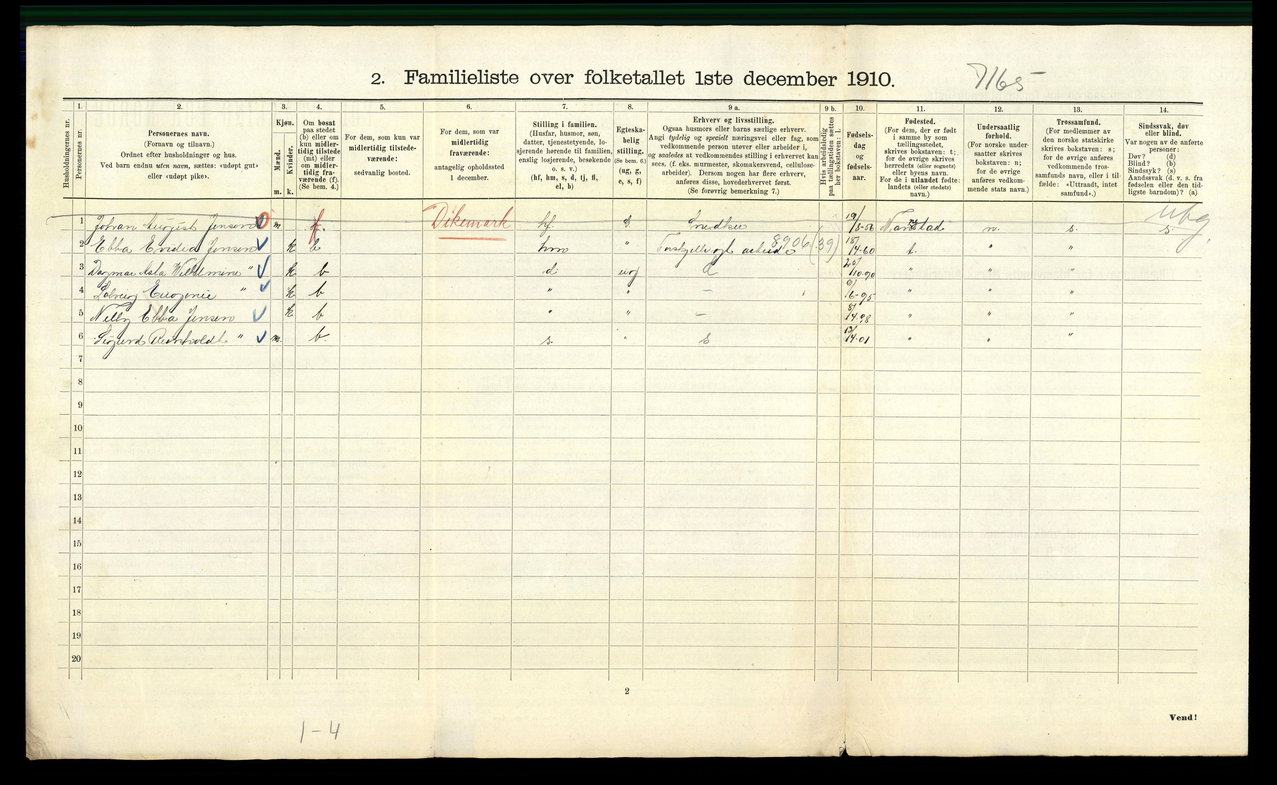 RA, 1910 census for Kristiania, 1910, p. 14232