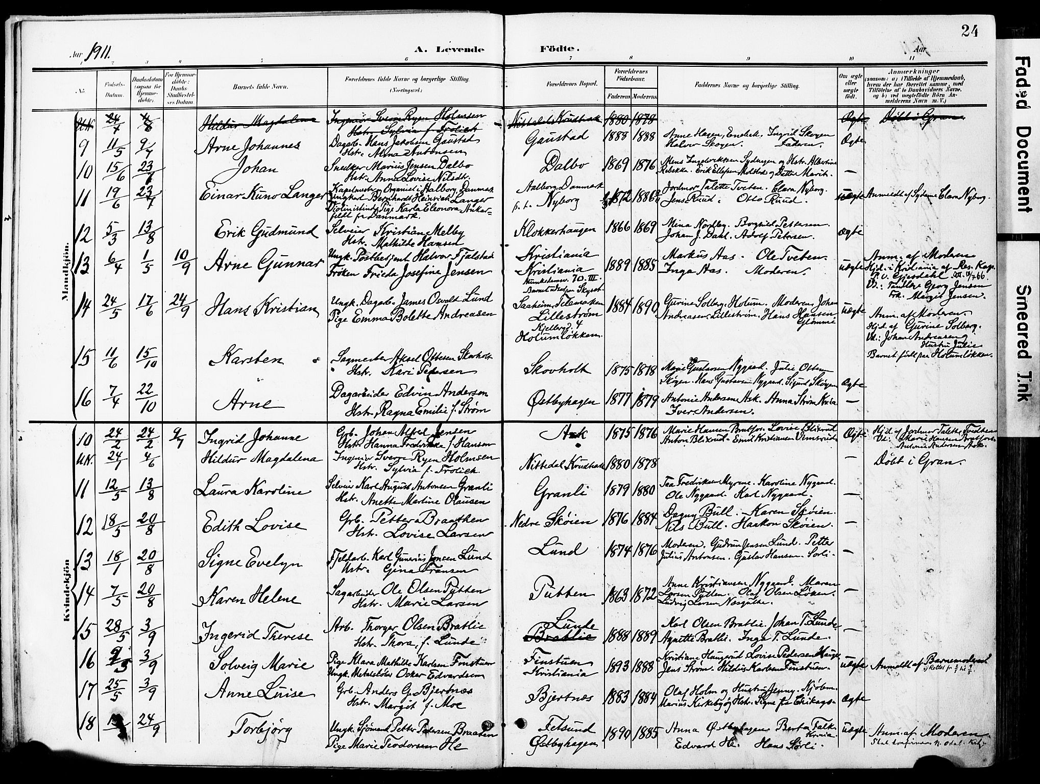 Nittedal prestekontor Kirkebøker, SAO/A-10365a/F/Fa/L0008: Parish register (official) no. I 8, 1902-1926, p. 24