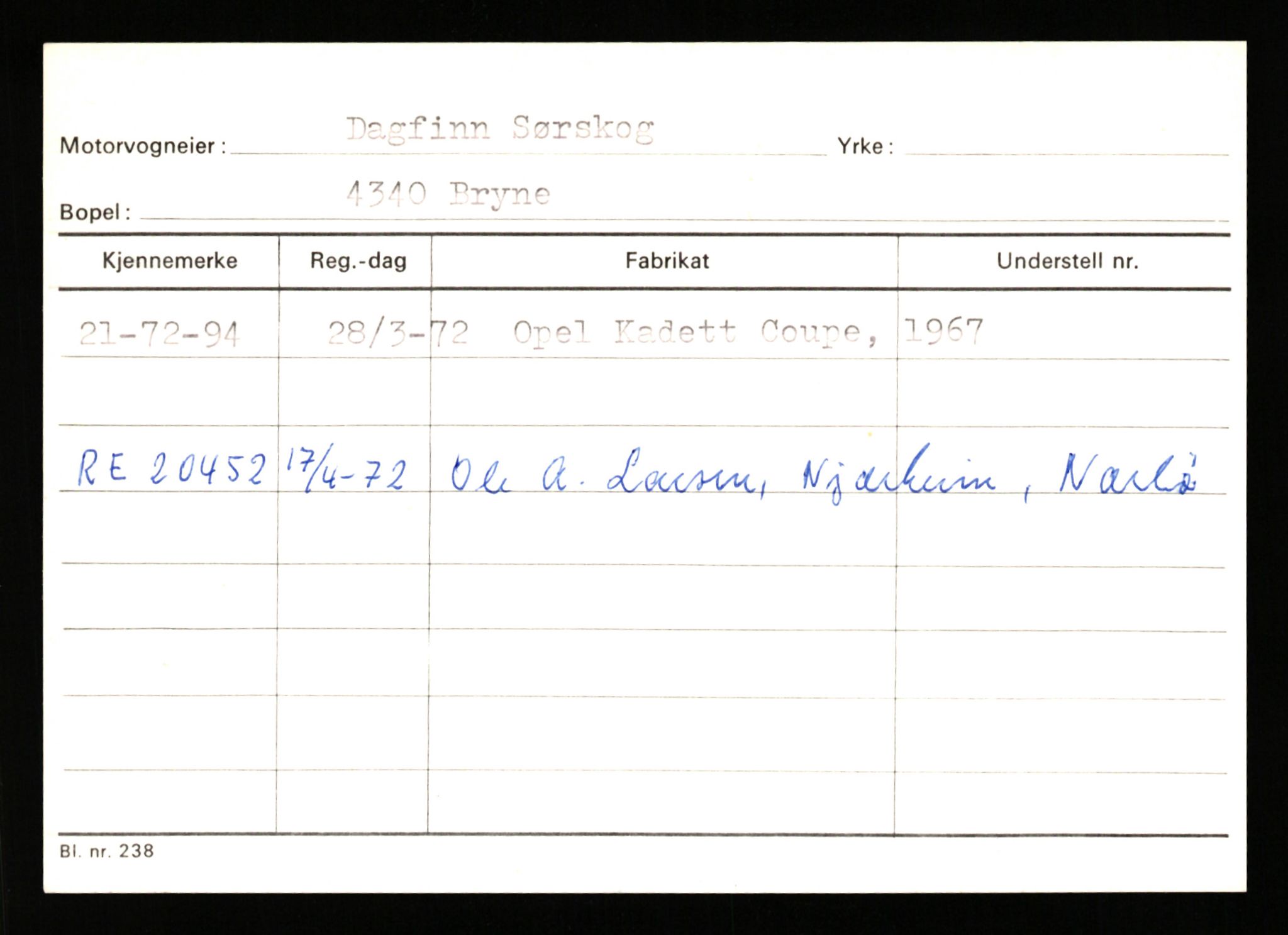 Stavanger trafikkstasjon, AV/SAST-A-101942/0/G/L0010: Registreringsnummer: 130000 - 239953, 1930-1971, p. 2655