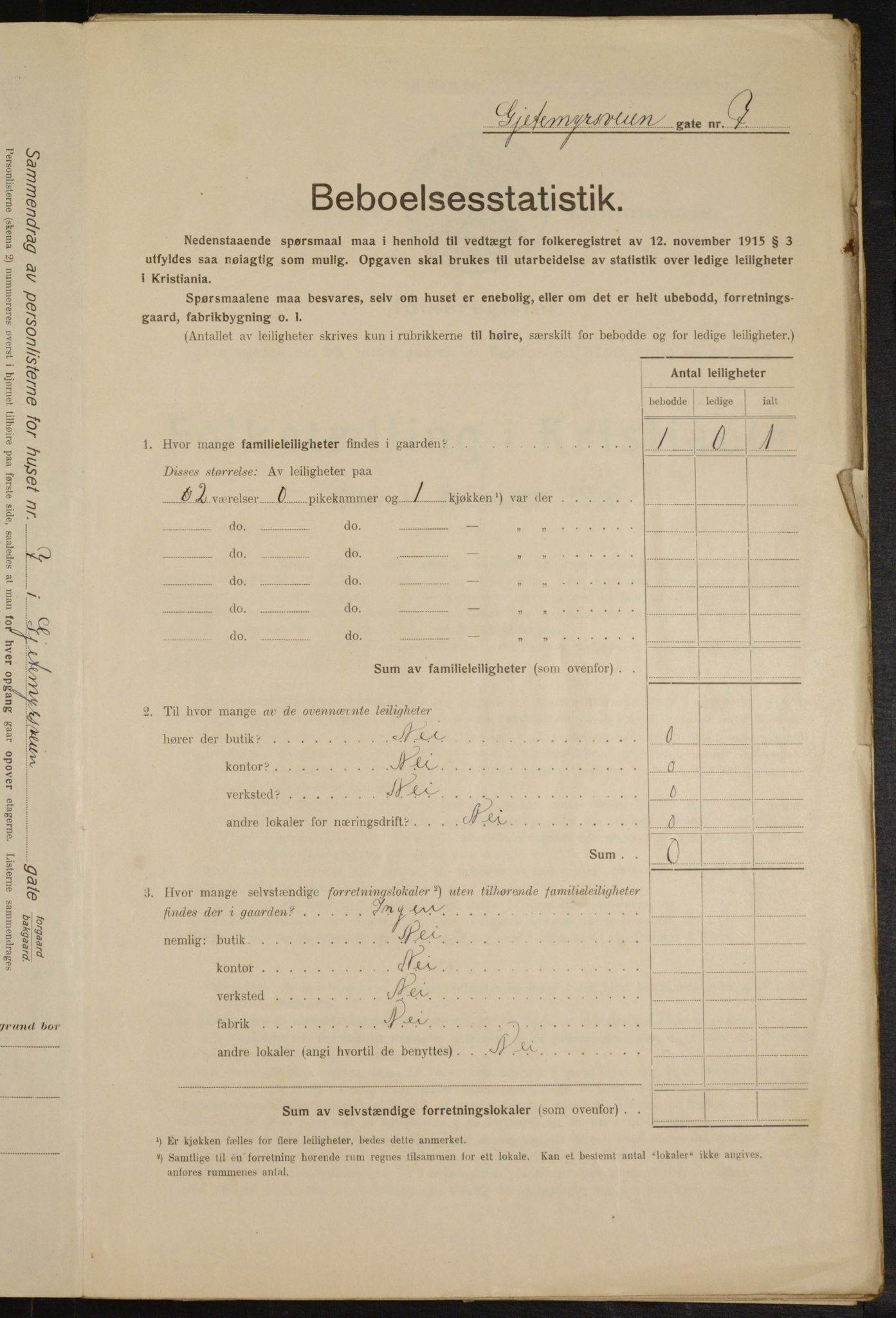 OBA, Municipal Census 1916 for Kristiania, 1916, p. 29323