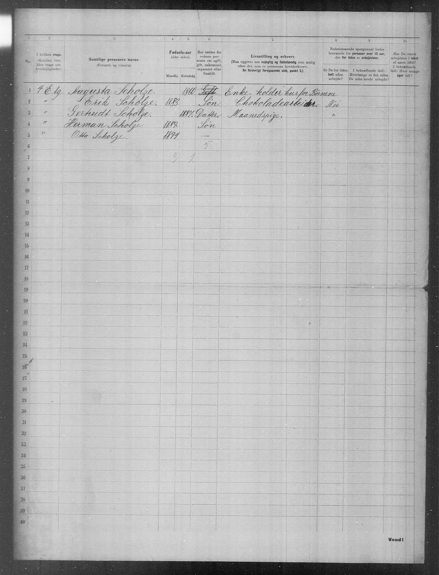 OBA, Municipal Census 1903 for Kristiania, 1903, p. 13848