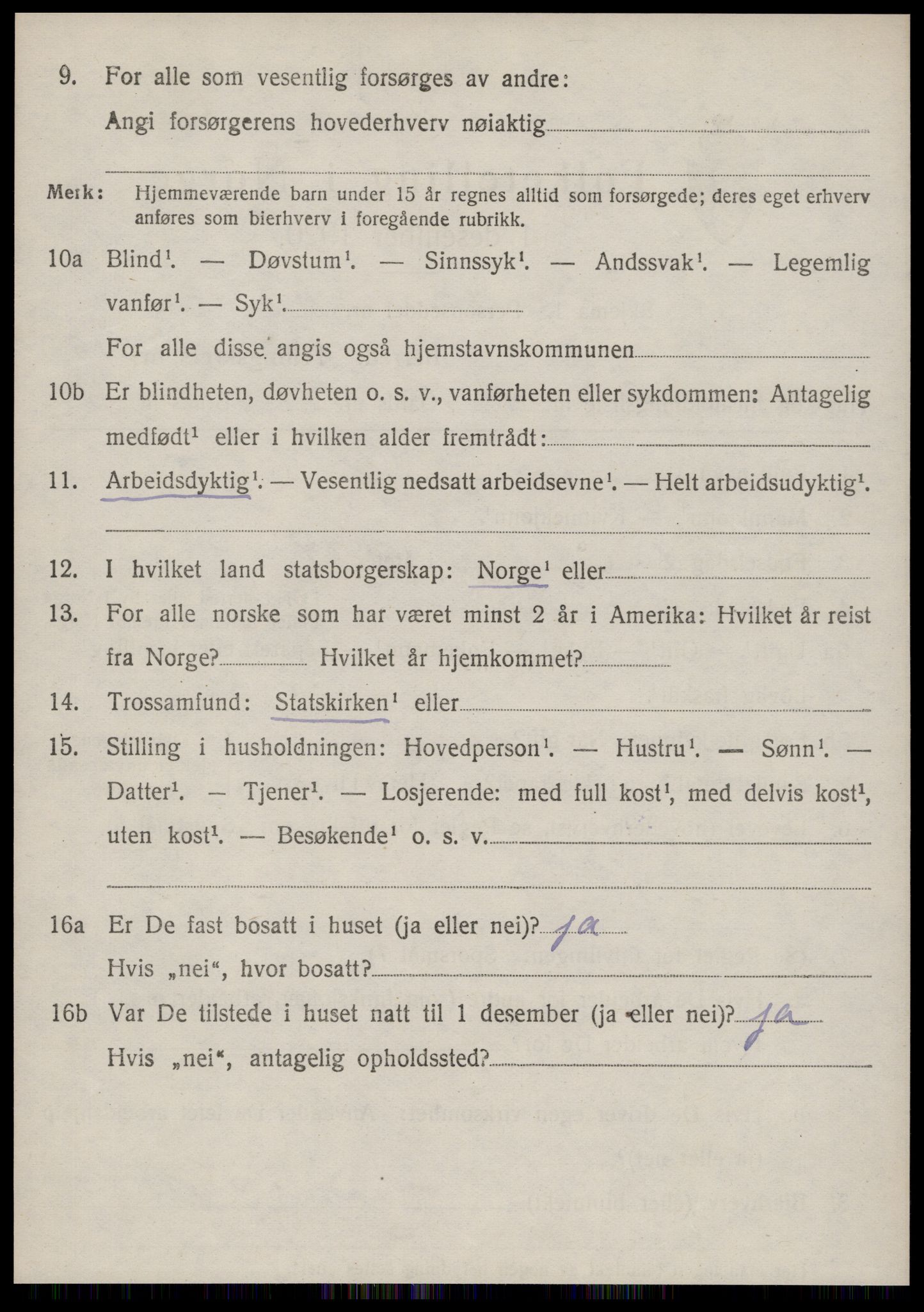 SAT, 1920 census for Borgund, 1920, p. 13437