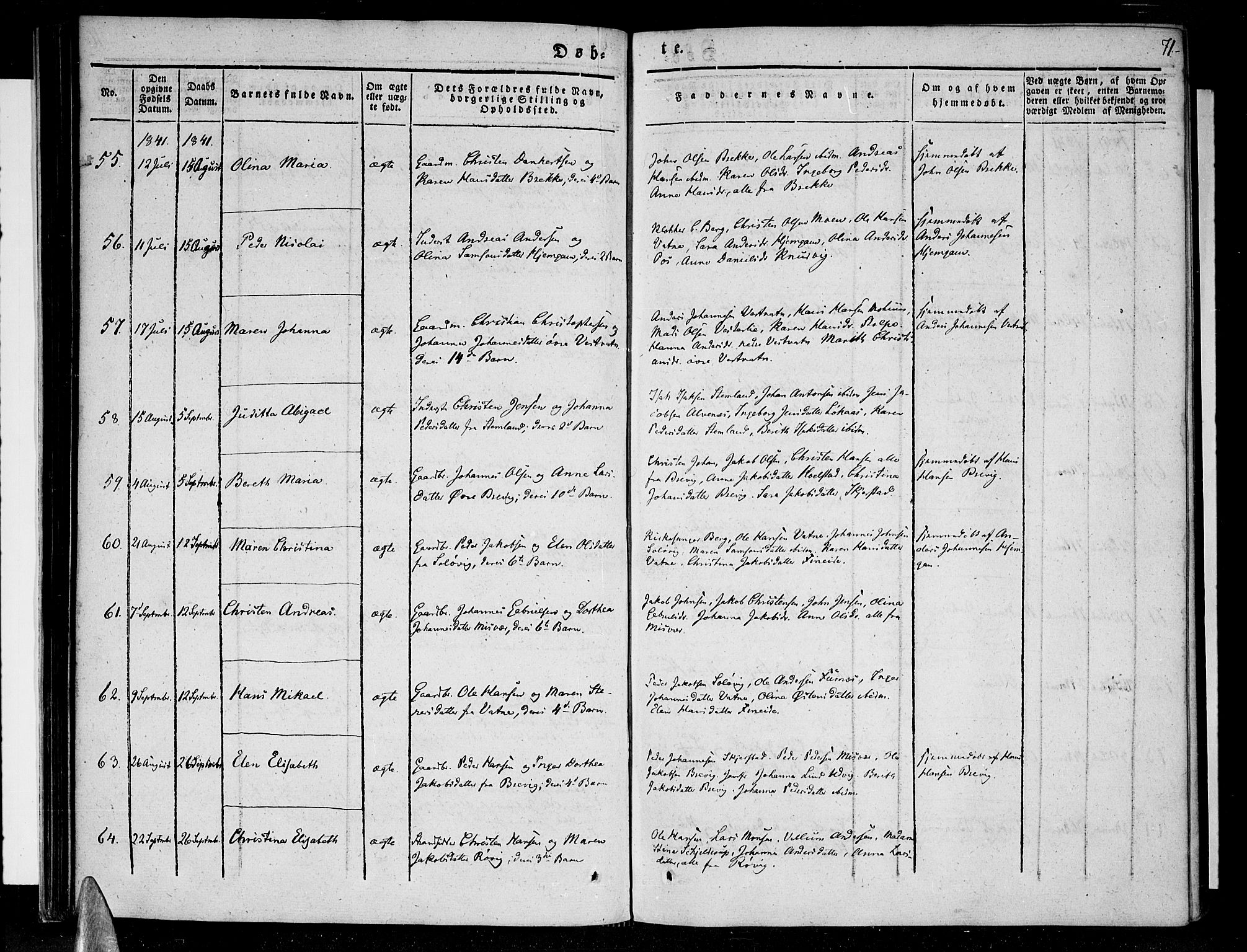 Ministerialprotokoller, klokkerbøker og fødselsregistre - Nordland, AV/SAT-A-1459/852/L0737: Parish register (official) no. 852A07, 1833-1849, p. 71