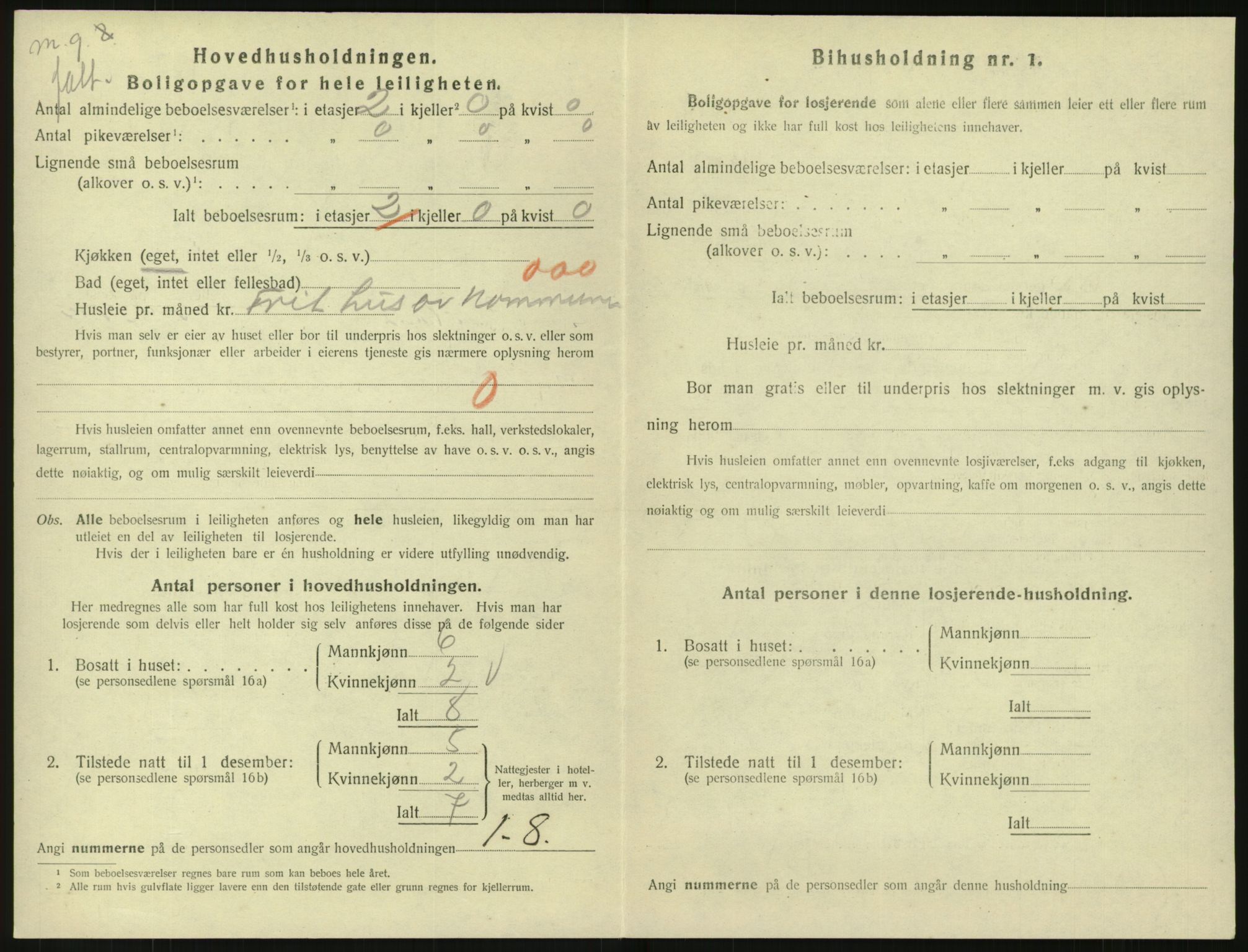 SAK, 1920 census for Arendal, 1920, p. 7851