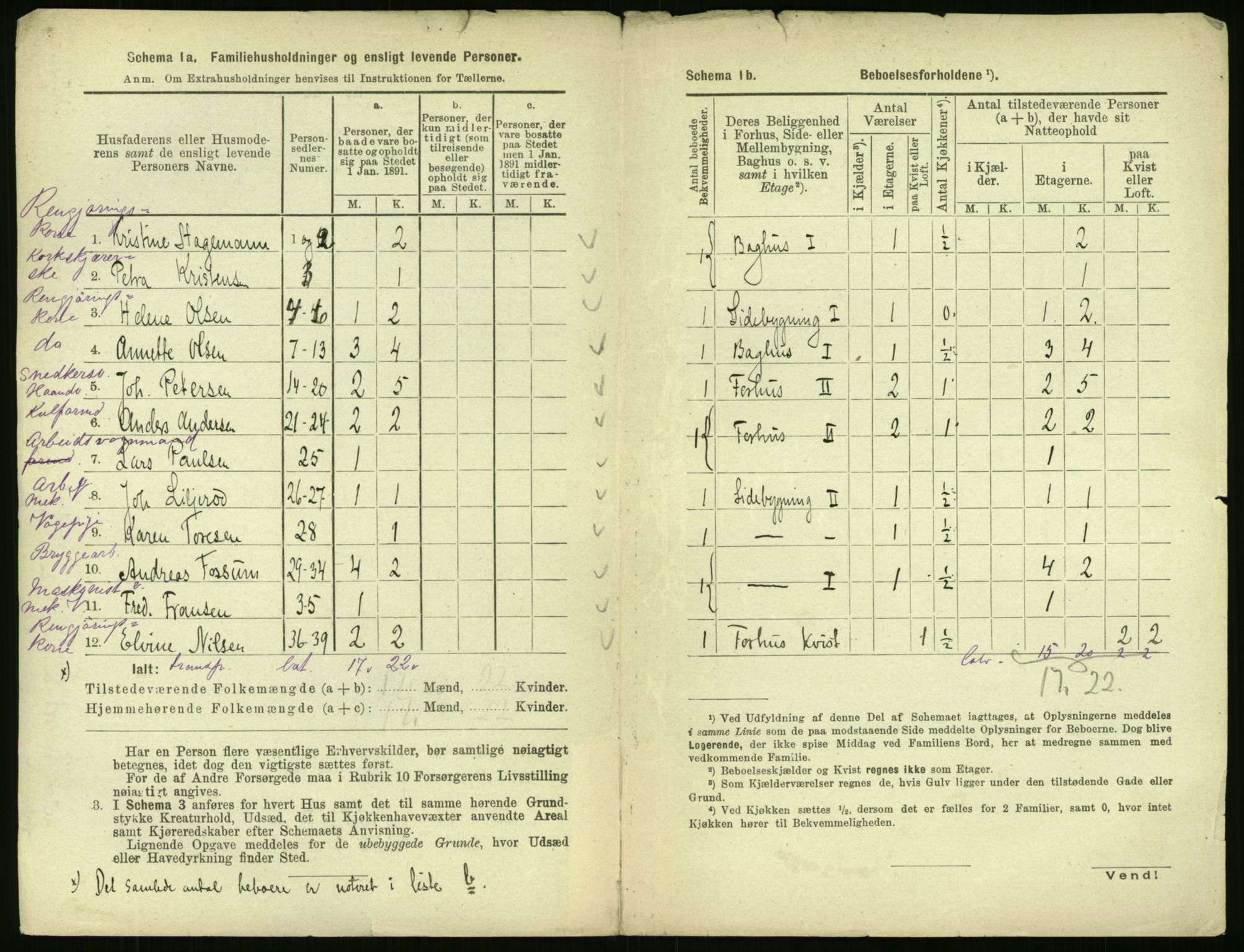 RA, 1891 census for 0301 Kristiania, 1891, p. 20429