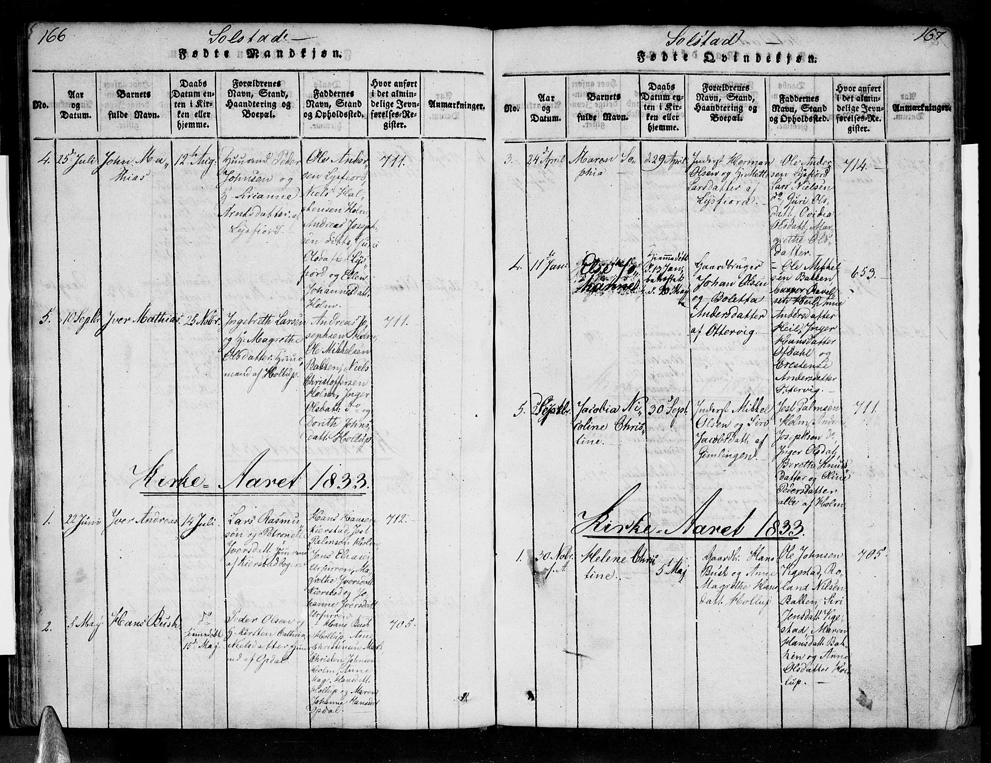 Ministerialprotokoller, klokkerbøker og fødselsregistre - Nordland, AV/SAT-A-1459/810/L0143: Parish register (official) no. 810A06 /2, 1820-1841, p. 166-167