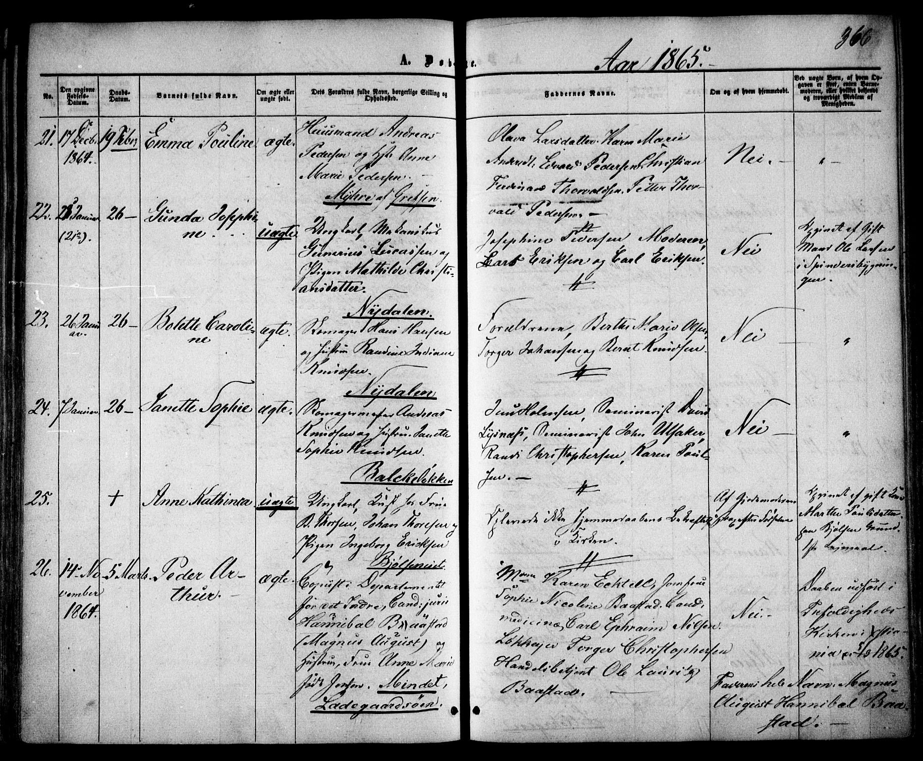 Vestre Aker prestekontor Kirkebøker, AV/SAO-A-10025/F/Fa/L0003: Parish register (official) no. 3, 1857-1868, p. 366