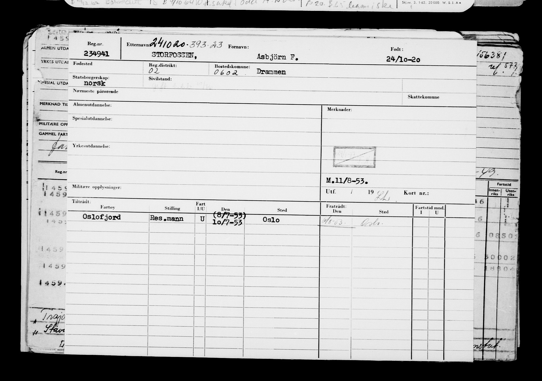 Direktoratet for sjømenn, AV/RA-S-3545/G/Gb/L0186: Hovedkort, 1920, p. 604