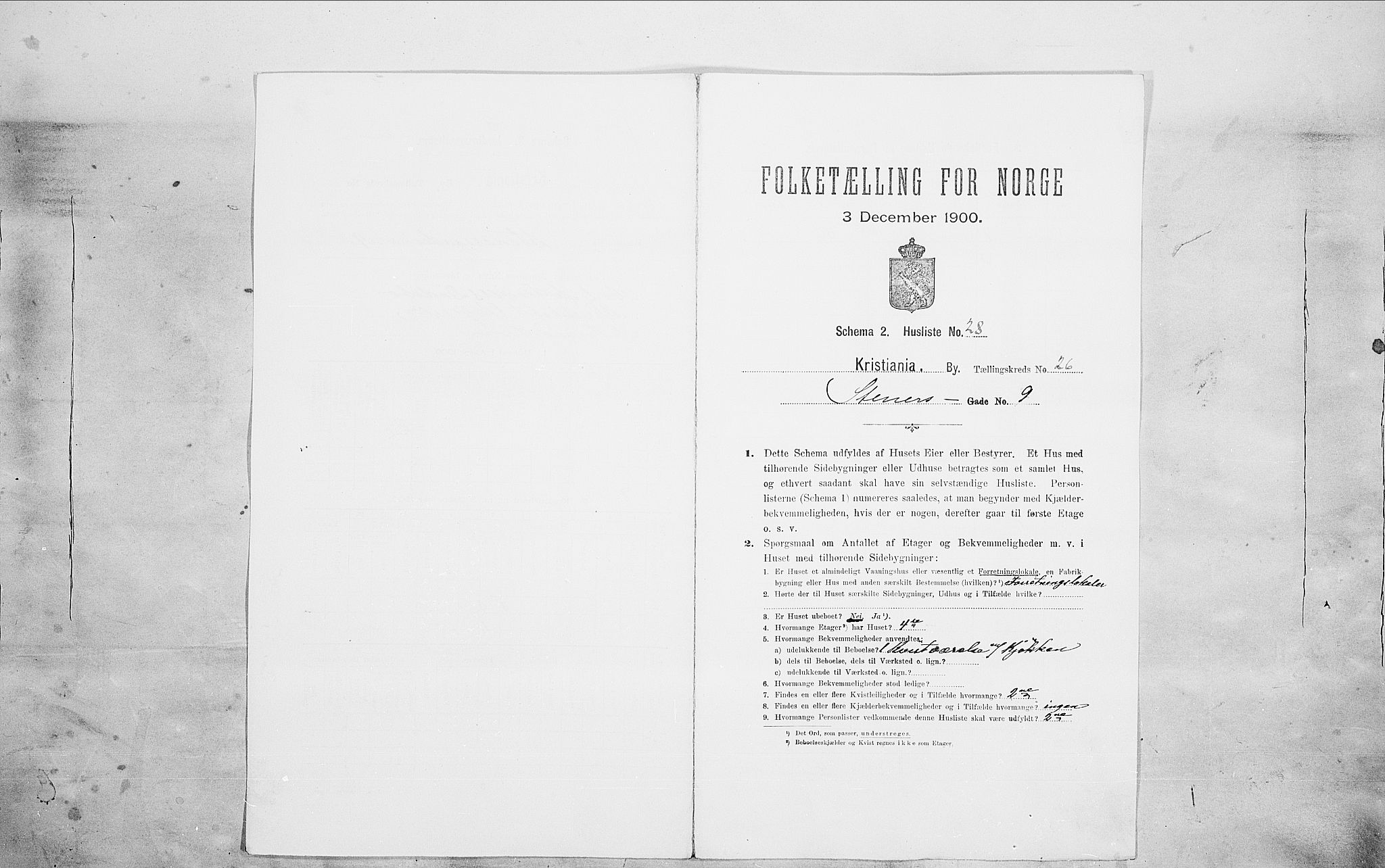 SAO, 1900 census for Kristiania, 1900, p. 91038