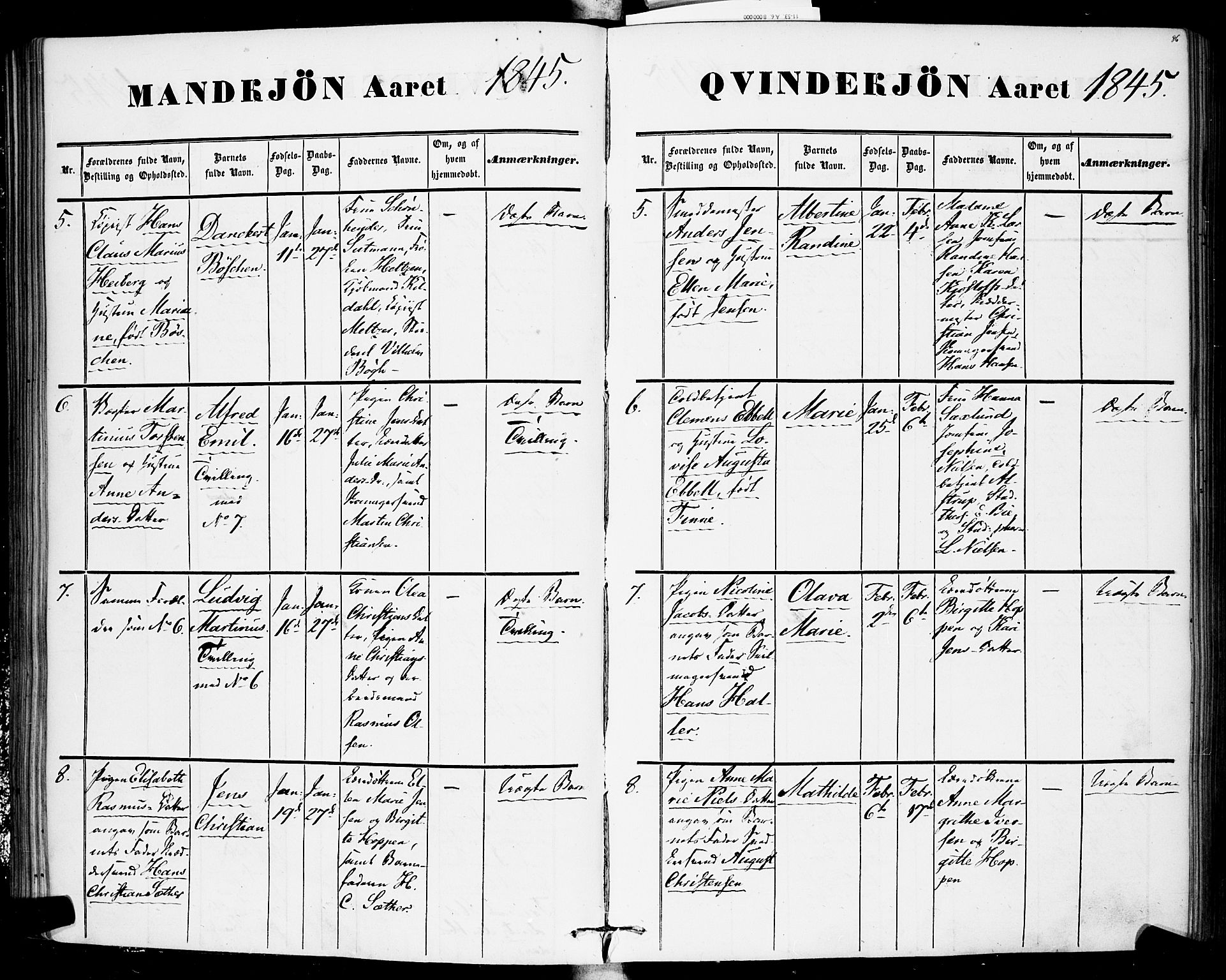 Rikshospitalet prestekontor Kirkebøker, AV/SAO-A-10309b/F/L0003: Parish register (official) no. 3, 1841-1853, p. 86