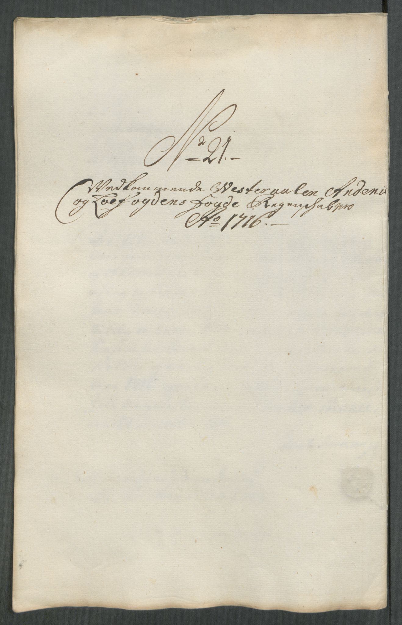 Rentekammeret inntil 1814, Reviderte regnskaper, Fogderegnskap, AV/RA-EA-4092/R67/L4682: Fogderegnskap Vesterålen, Andenes og Lofoten, 1716, p. 151