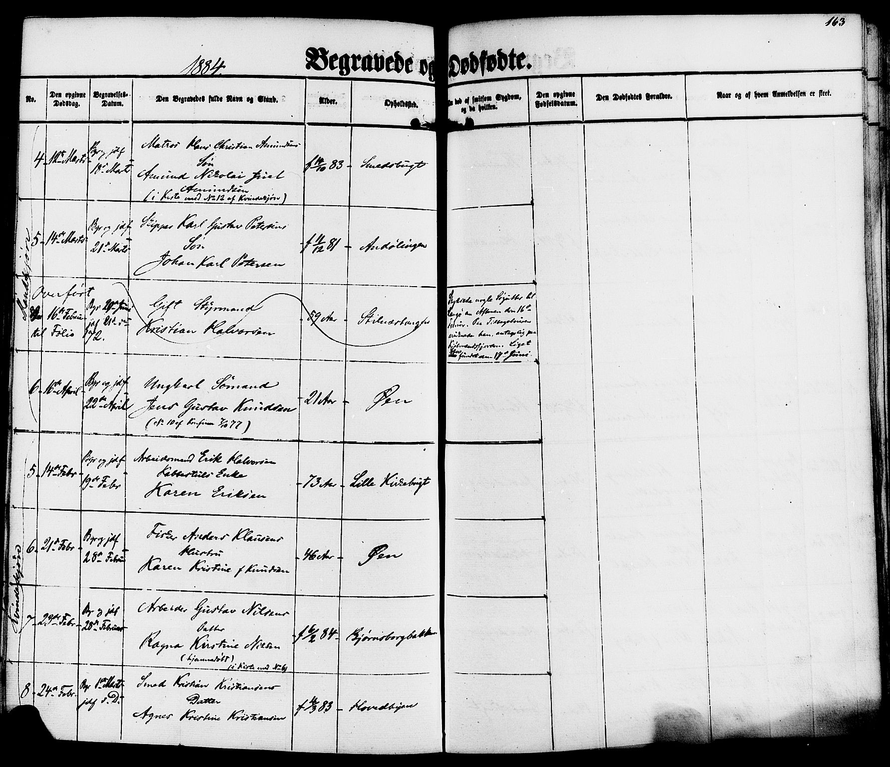 Kragerø kirkebøker, SAKO/A-278/F/Fa/L0010: Parish register (official) no. 10, 1861-1885, p. 163
