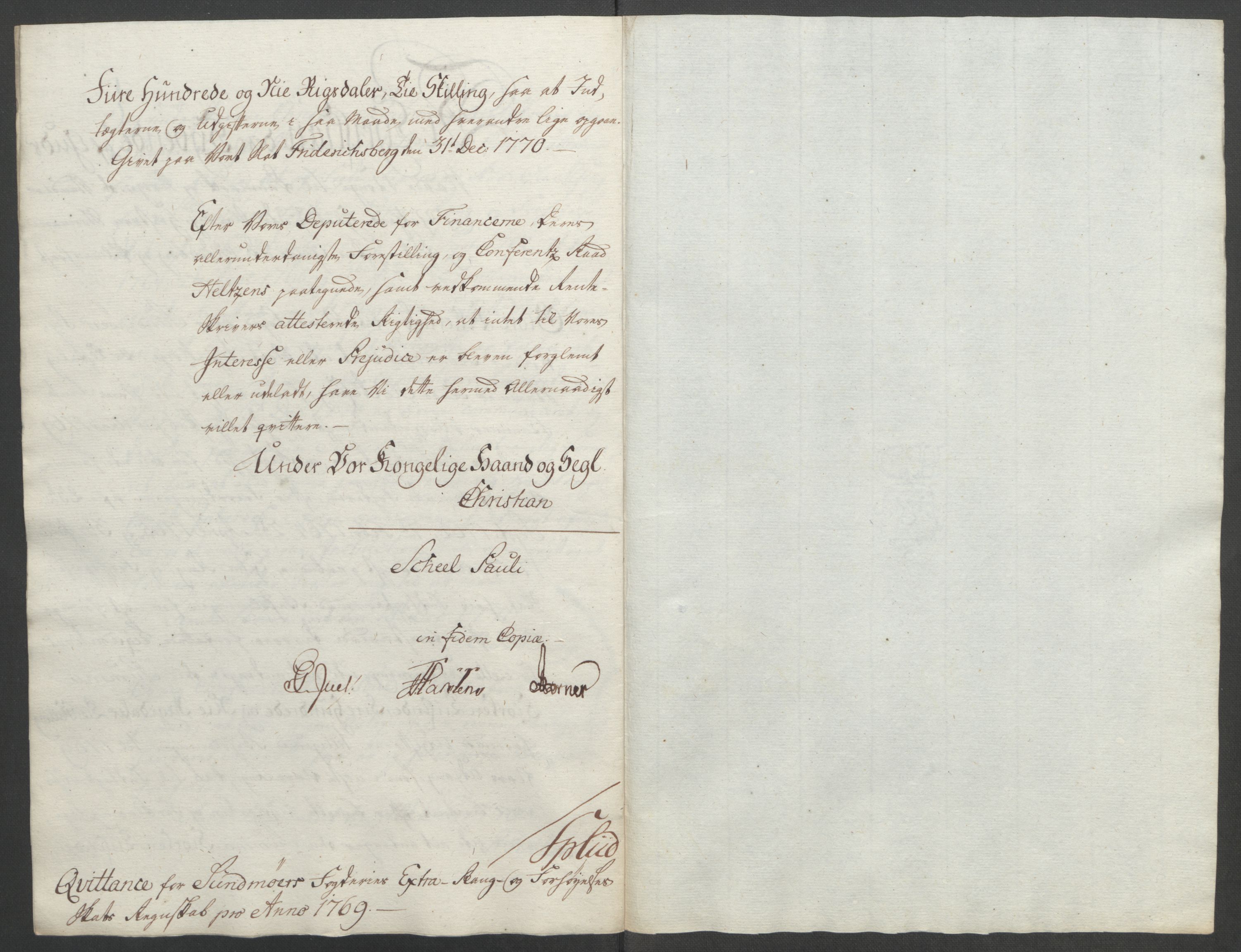 Rentekammeret inntil 1814, Reviderte regnskaper, Fogderegnskap, AV/RA-EA-4092/R54/L3645: Ekstraskatten Sunnmøre, 1762-1772, p. 145