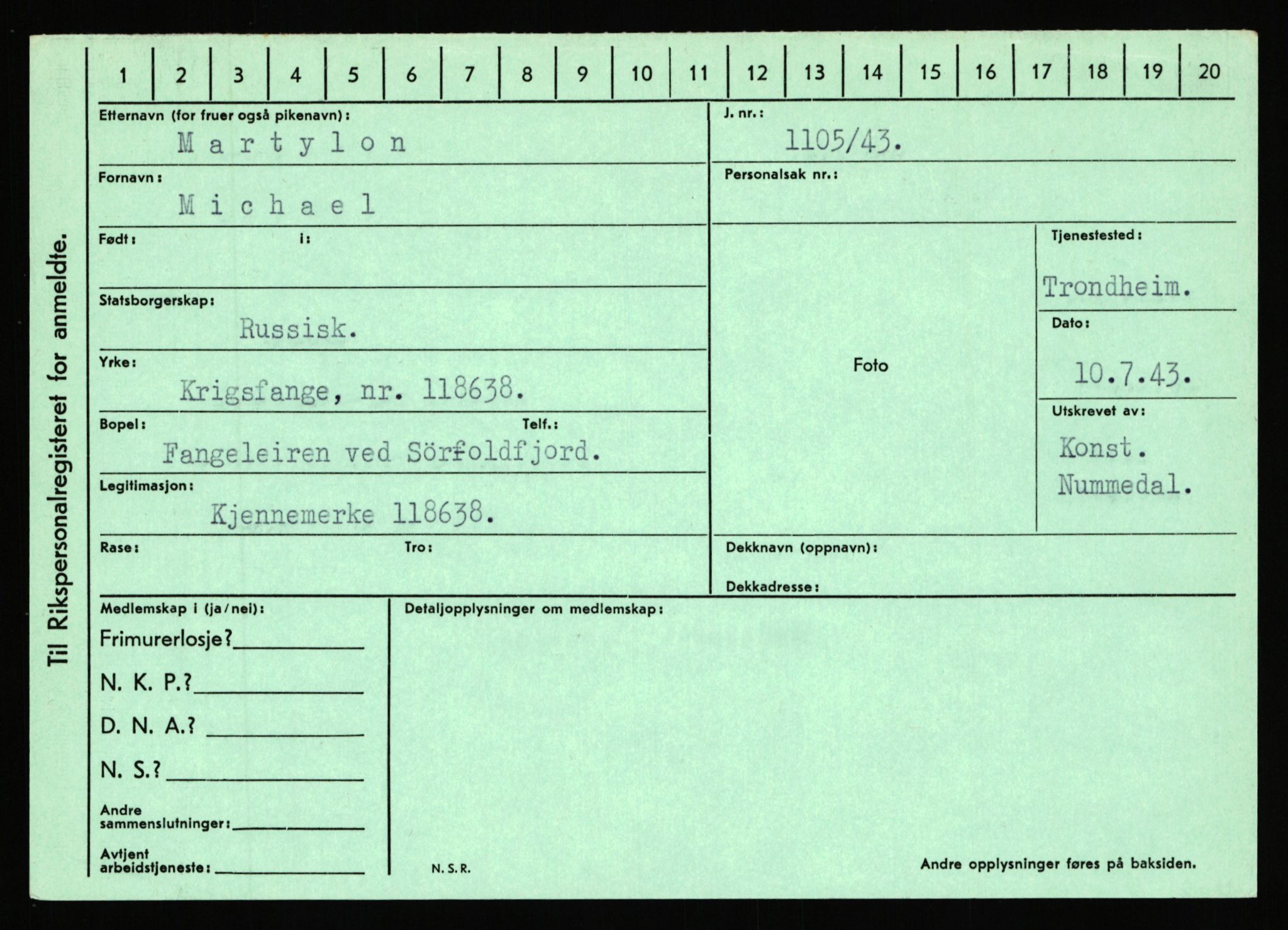 Statspolitiet - Hovedkontoret / Osloavdelingen, AV/RA-S-1329/C/Ca/L0010: Lind - Moksnes, 1943-1945, p. 3144