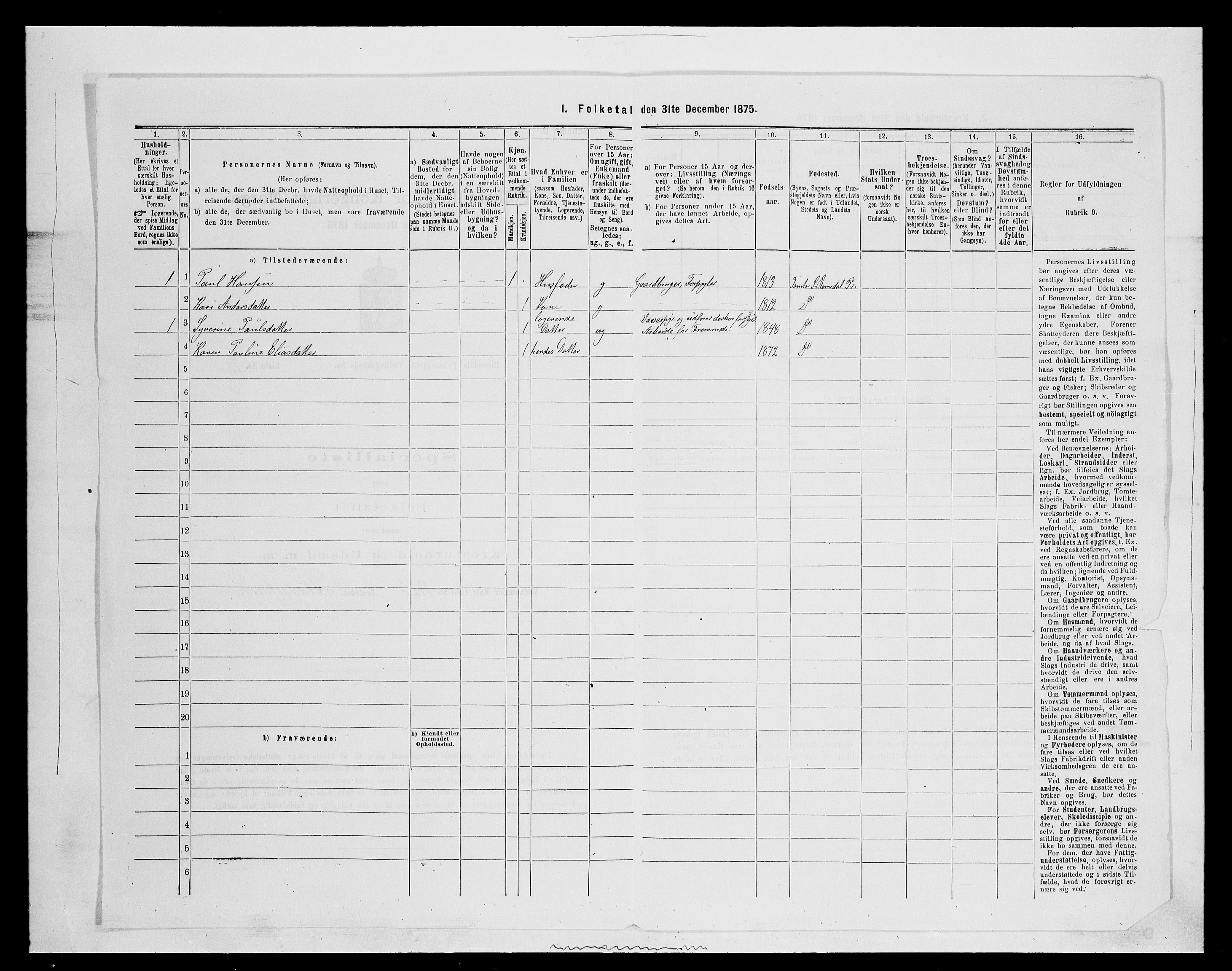 SAH, 1875 census for 0416P Romedal, 1875, p. 1202