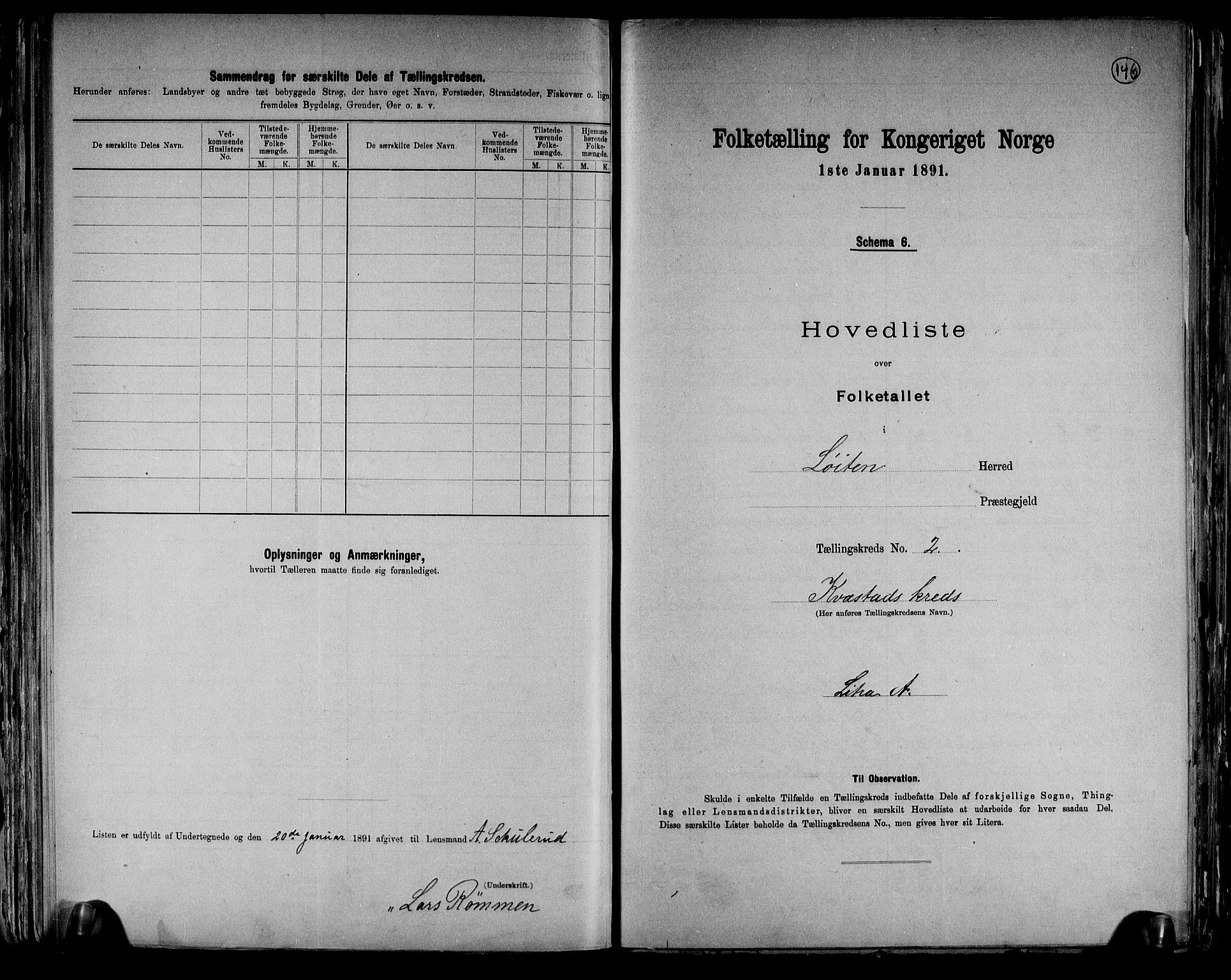 RA, 1891 census for 0415 Løten, 1891, p. 10