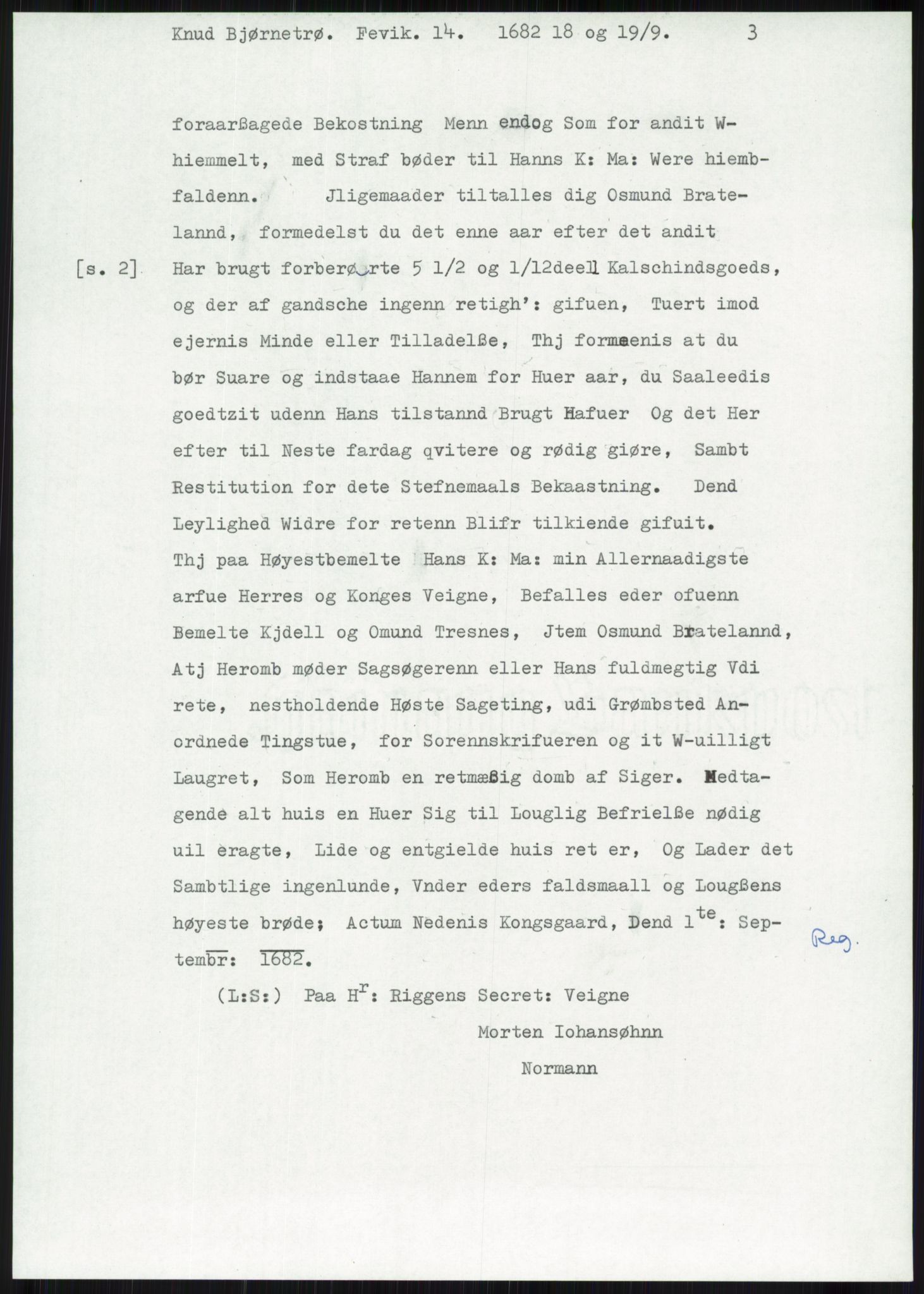 Samlinger til kildeutgivelse, Diplomavskriftsamlingen, AV/RA-EA-4053/H/Ha, p. 438