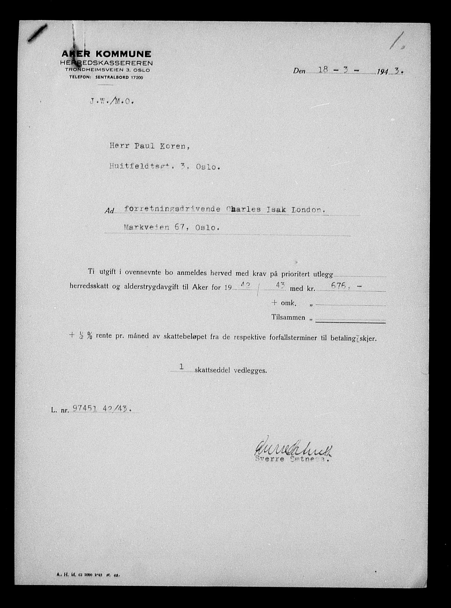 Justisdepartementet, Tilbakeføringskontoret for inndratte formuer, AV/RA-S-1564/H/Hc/Hcc/L0960: --, 1945-1947, p. 339