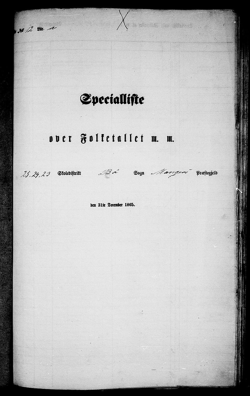 RA, 1865 census for Manger, 1865, p. 247