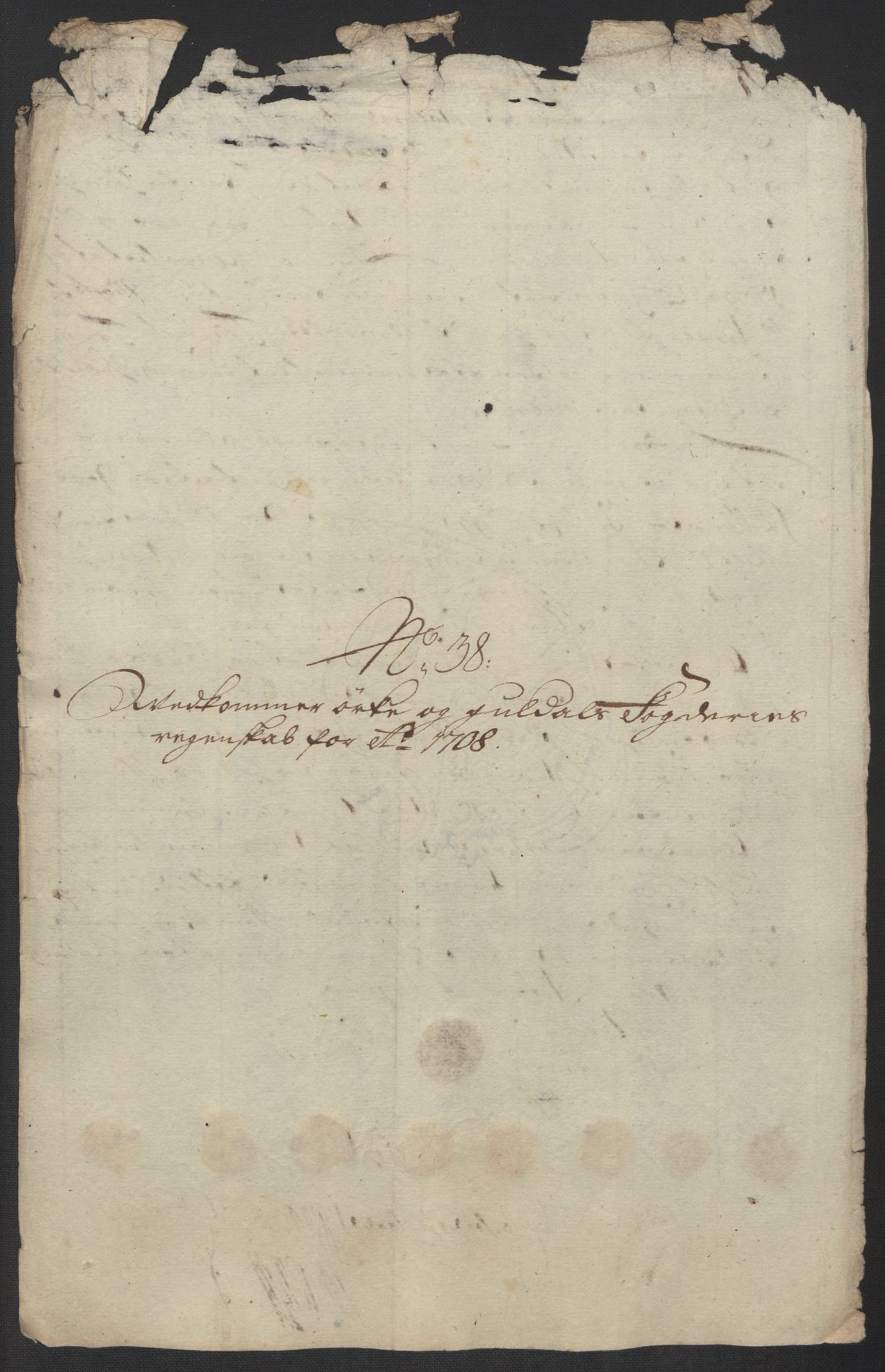 Rentekammeret inntil 1814, Reviderte regnskaper, Fogderegnskap, RA/EA-4092/R60/L3958: Fogderegnskap Orkdal og Gauldal, 1708, p. 407