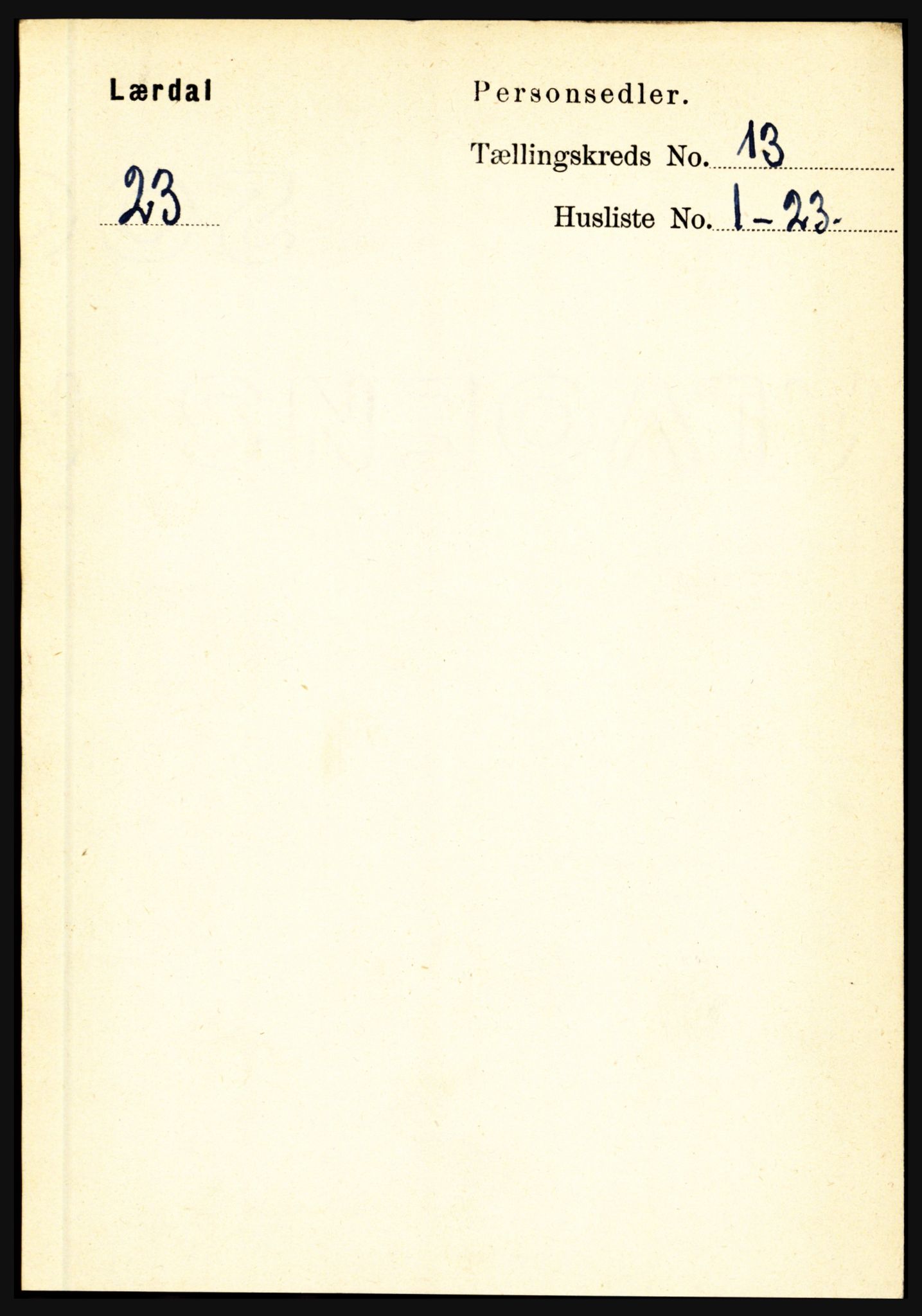 RA, 1891 census for 1422 Lærdal, 1891, p. 2757