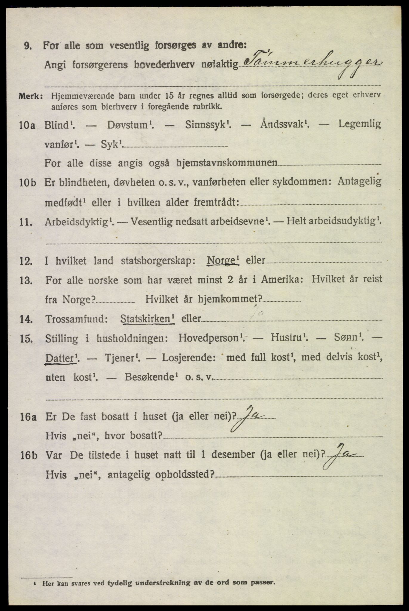 SAH, 1920 census for Trysil, 1920, p. 2770