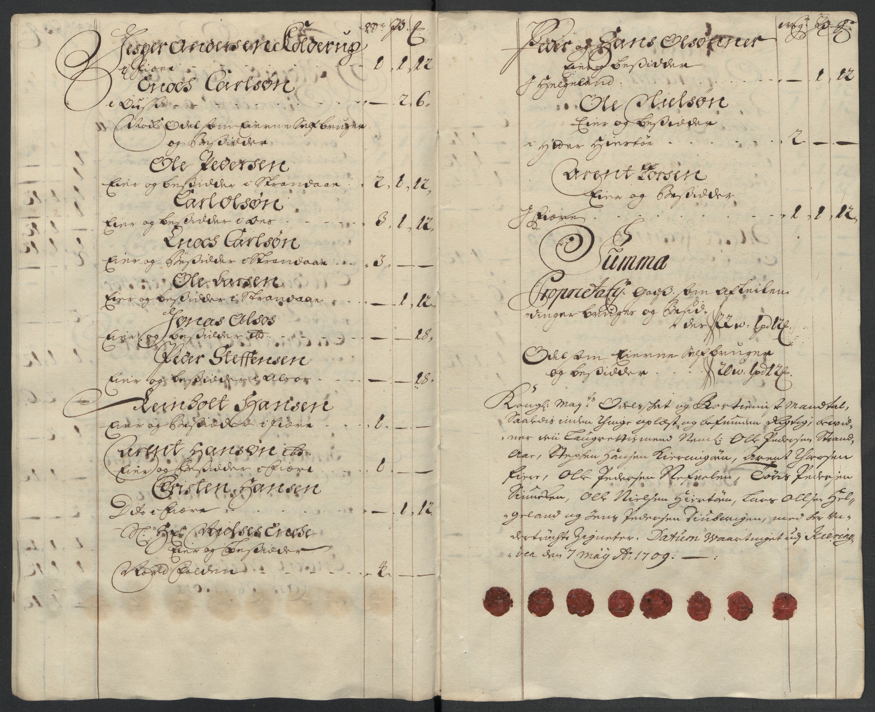 Rentekammeret inntil 1814, Reviderte regnskaper, Fogderegnskap, AV/RA-EA-4092/R66/L4581: Fogderegnskap Salten, 1707-1710, p. 355