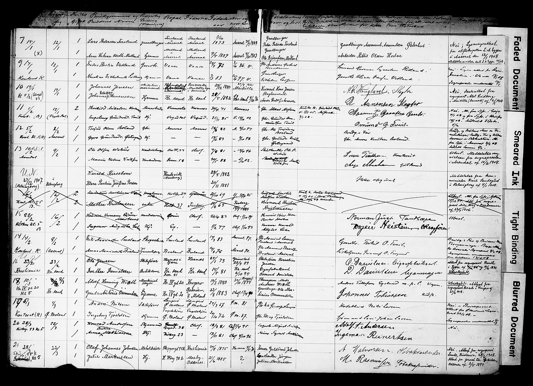 Kristiansand domprosti, AV/SAK-1112-0006/J/Je/L0003: Banns register no. A VI 19, 1903-1911, p. 31